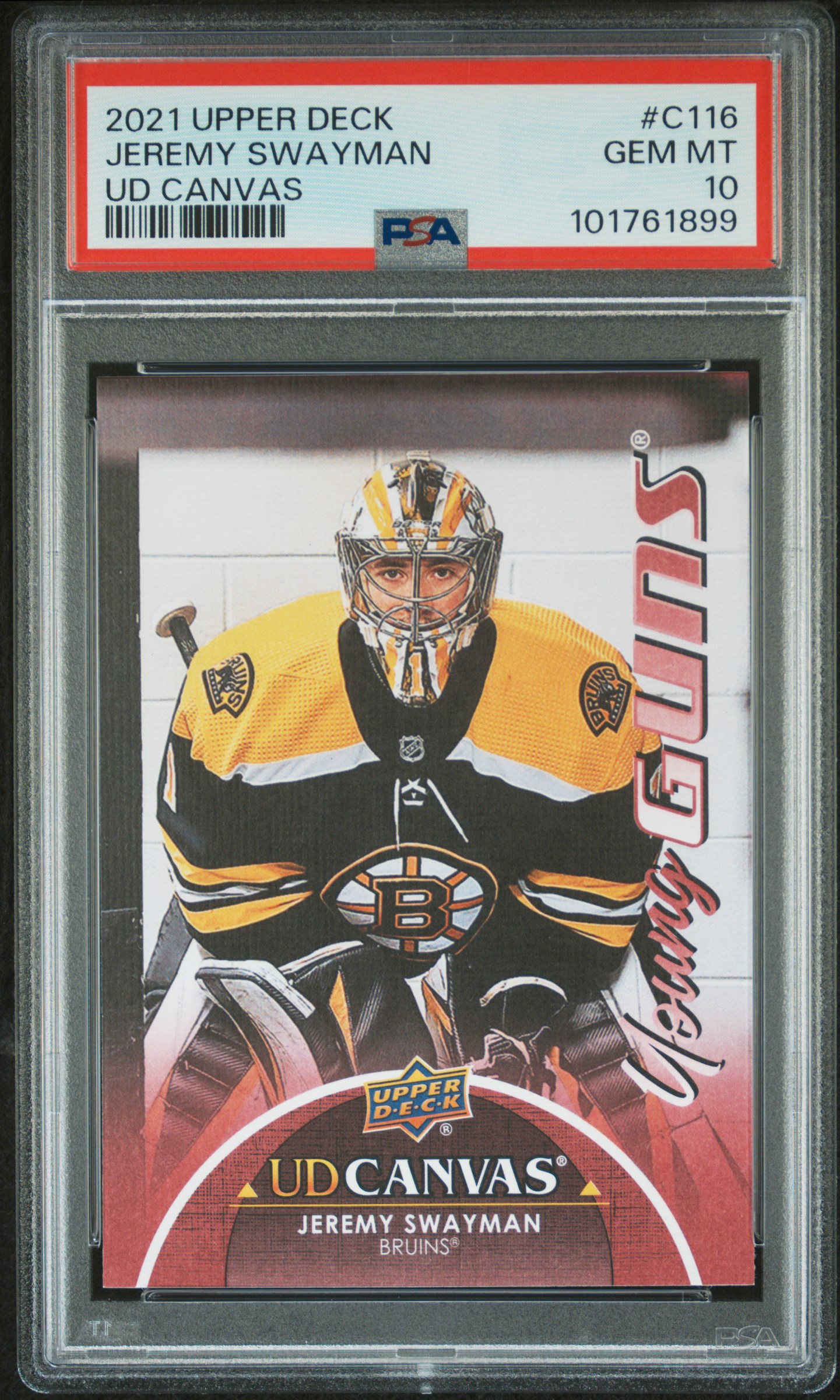 2021-2022 Upper Deck Ud Canvas Jeremy Swayman #C116 (Ud Canvas) Gem Mt 10 front