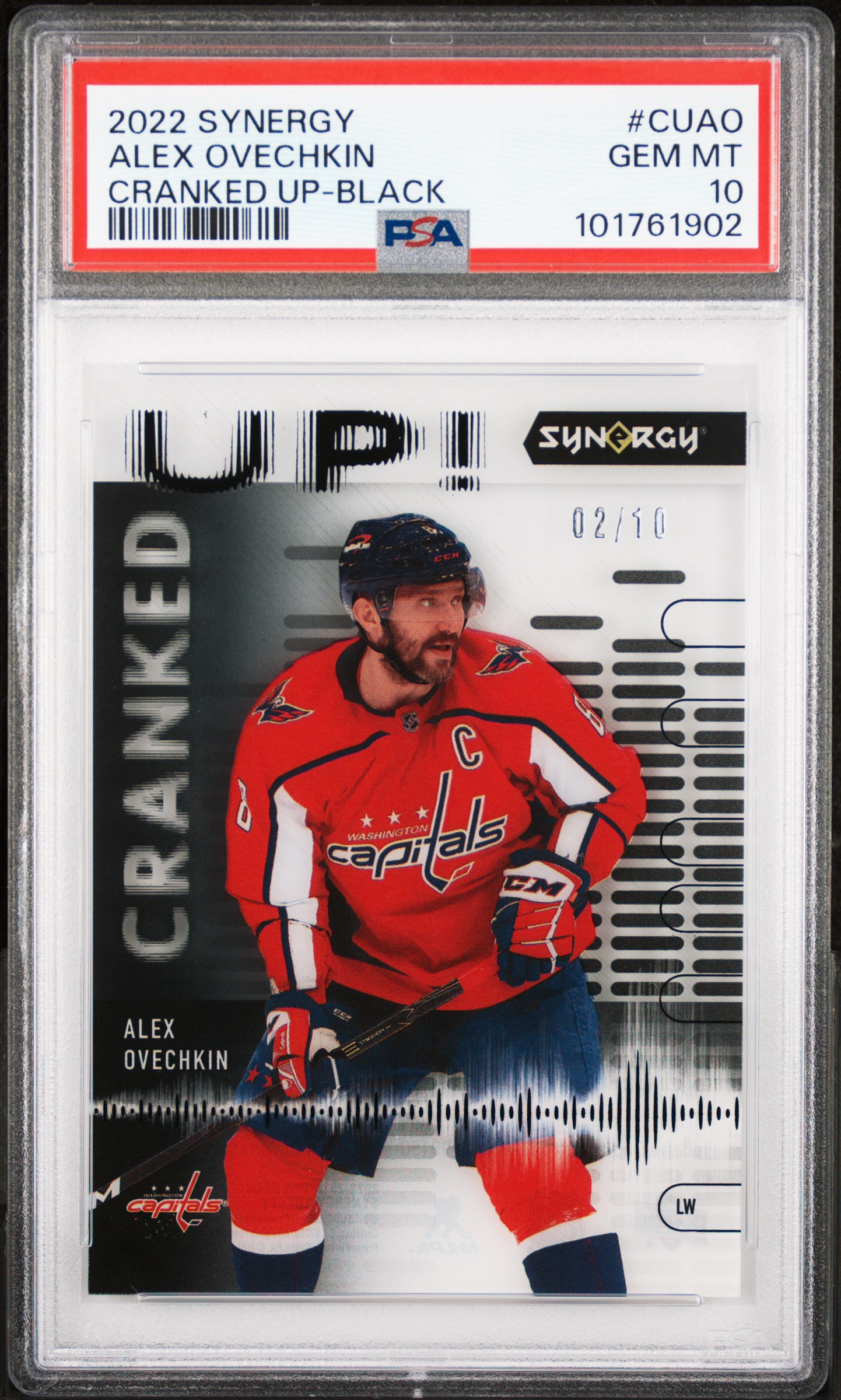 2022 Upper Deck Synergy Cranked Up Alex Ovechkin #Cuao (Cranked Up-Black) Gem Mt 10 front
