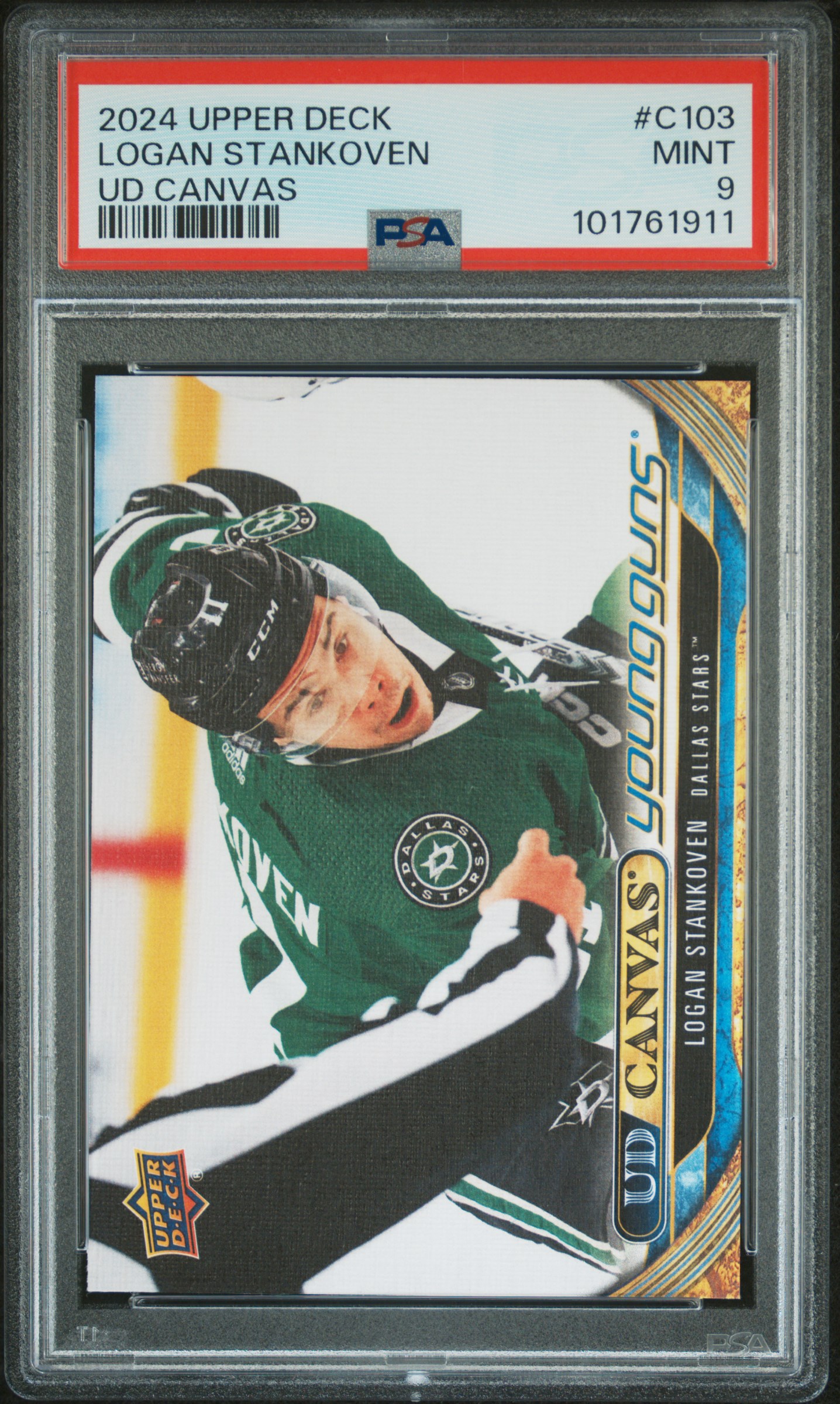 2024 Upper Deck Ud Canvas Logan Stankoven #C103 Mint 9 front