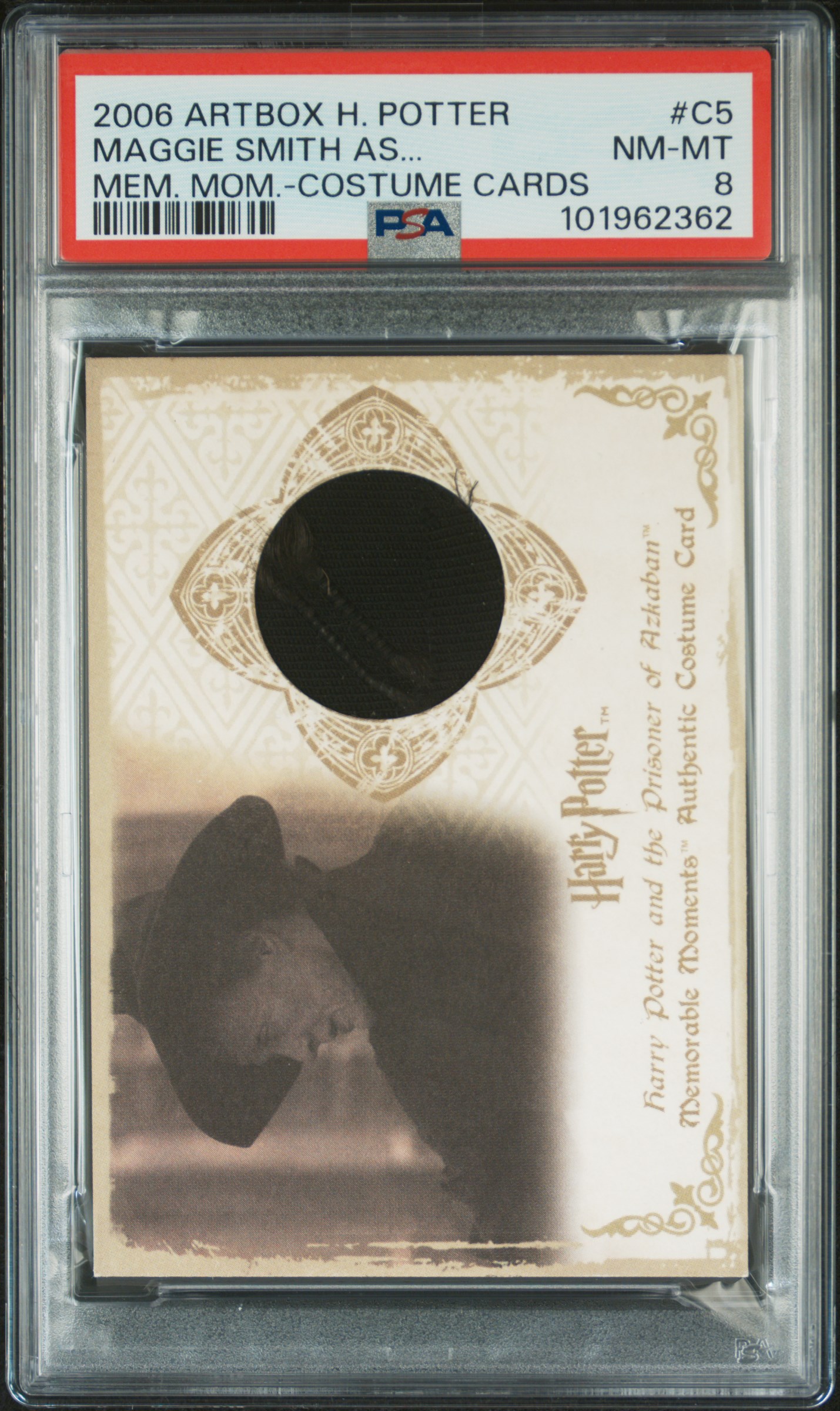 2006 Artbox Harry Potter Memorable Moments-Costume Cards Maggie Smith As... #C5 (Mem. Mom.-Costume Cards) Nm-Mt 8 front