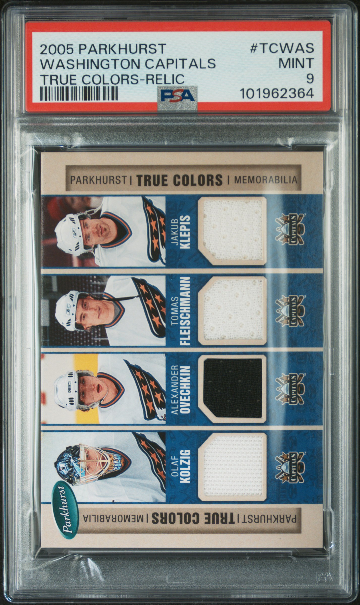 2005 Parkhurst True Colors Washington Capitals #Tcwas (True Colors-Relic) Mint 9 front