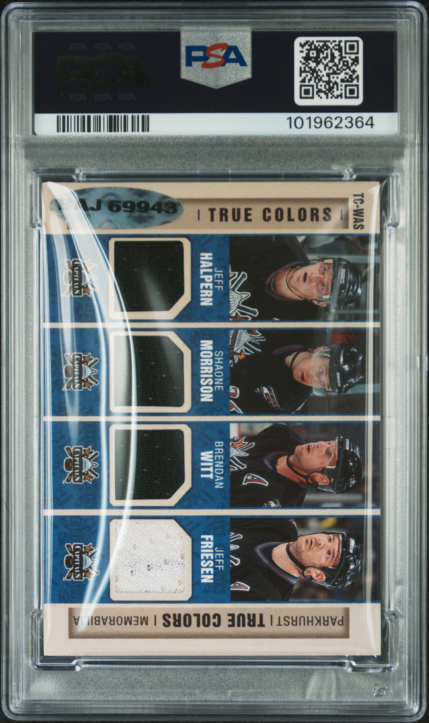 2005 Parkhurst True Colors Washington Capitals #Tcwas (True Colors-Relic) Mint 9 back