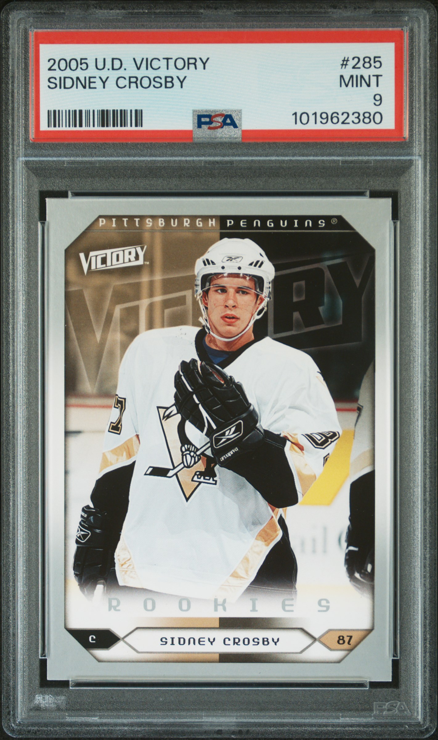 2005 Upper Deck Victory Sidney Crosby #285 Mint 9 front