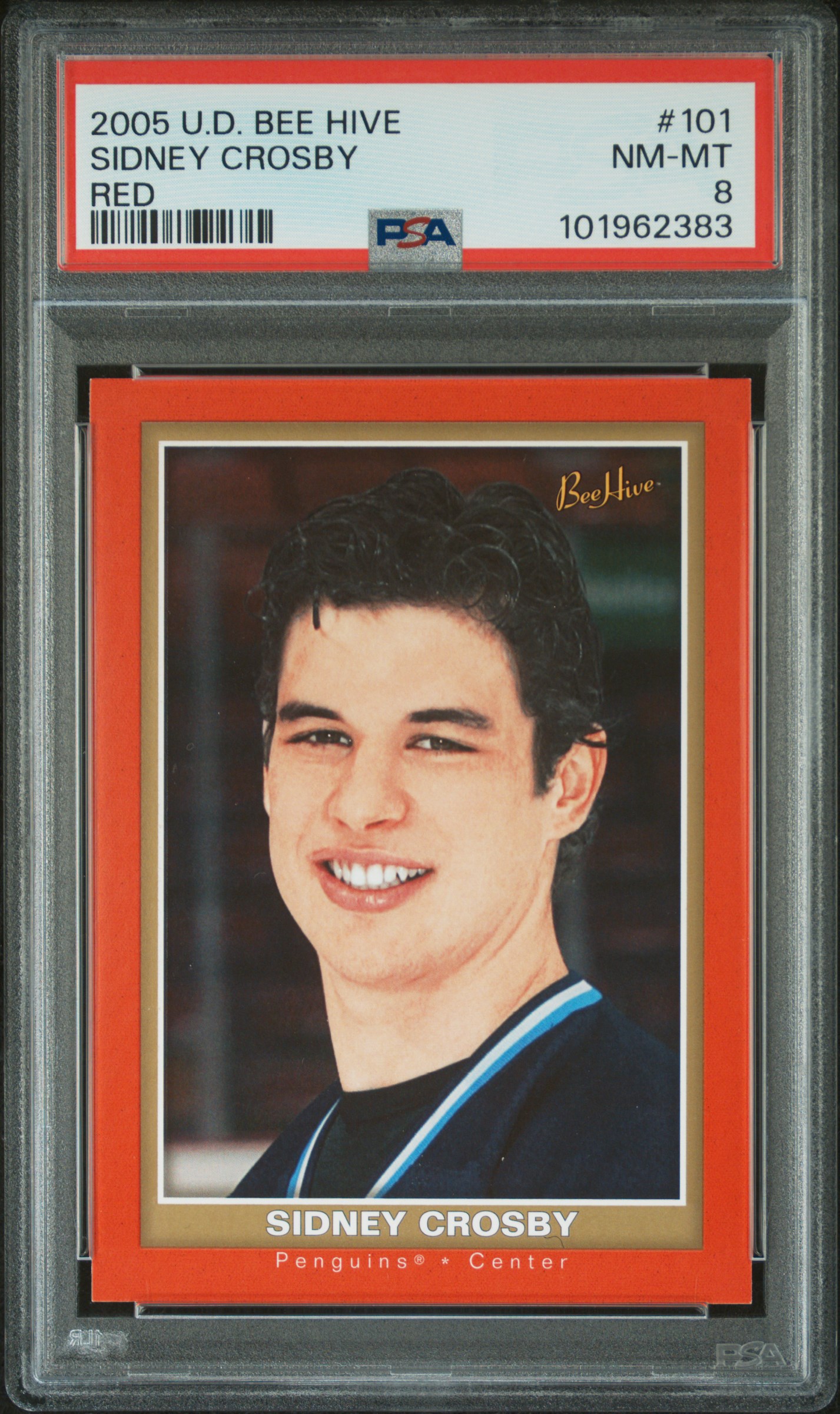 2005 Upper Deck Bee Hive Sidney Crosby #101 (Red) Nm-Mt 8 front