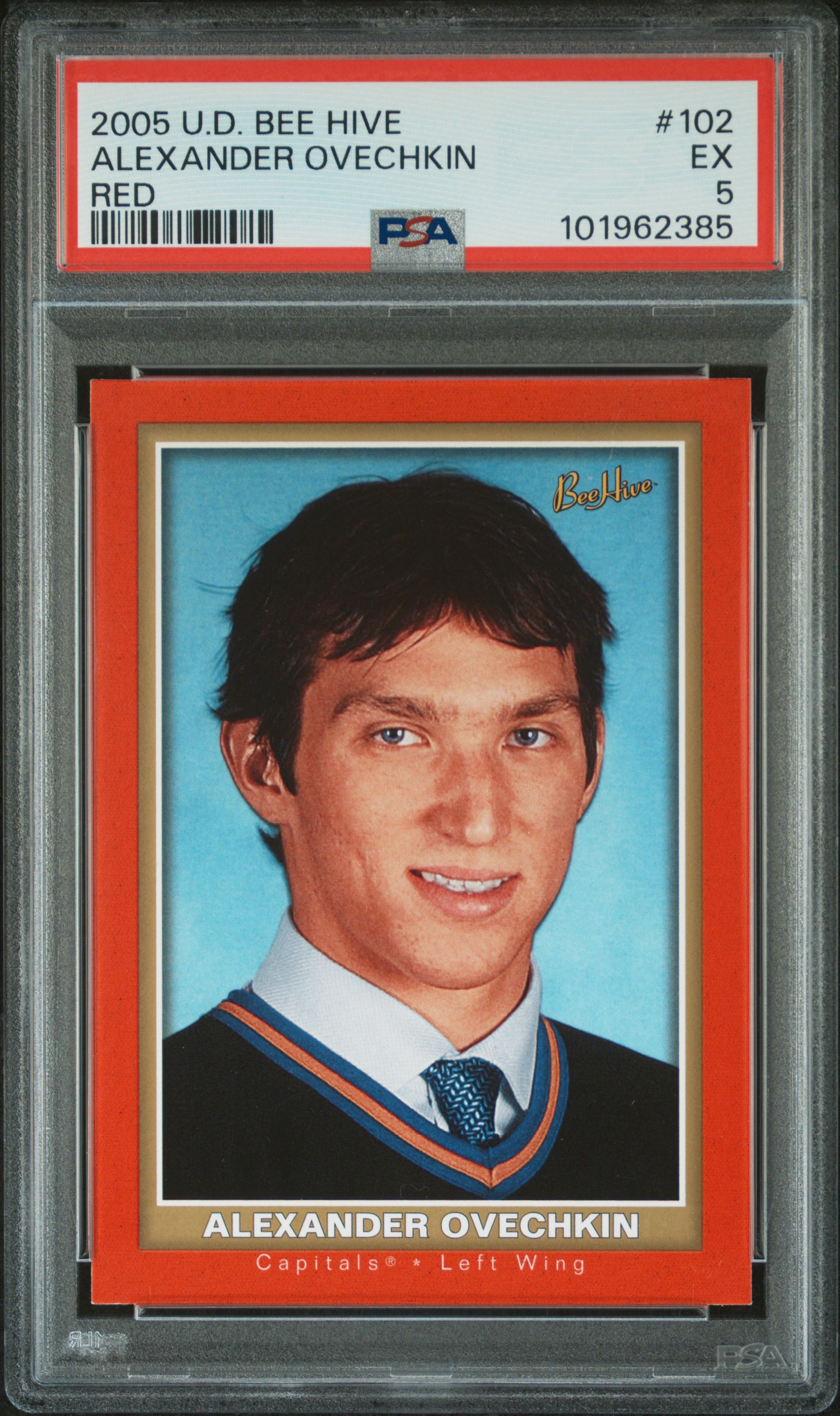 2005 Upper Deck Bee Hive Alexander Ovechkin #102 (Red) Ex 5 front
