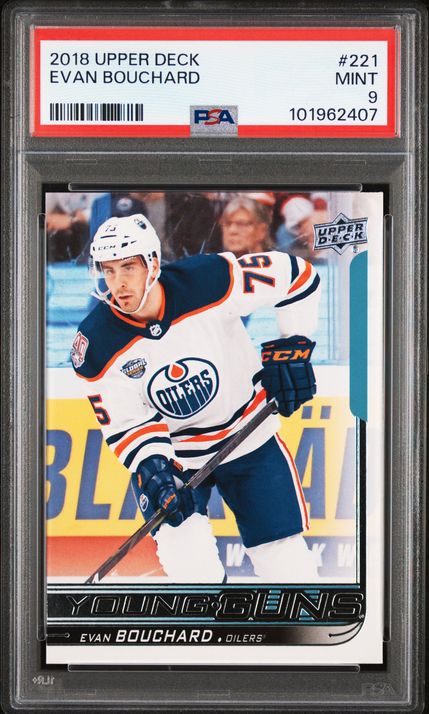 2018 Upper Deck Evan Bouchard #221 Mint 9 front