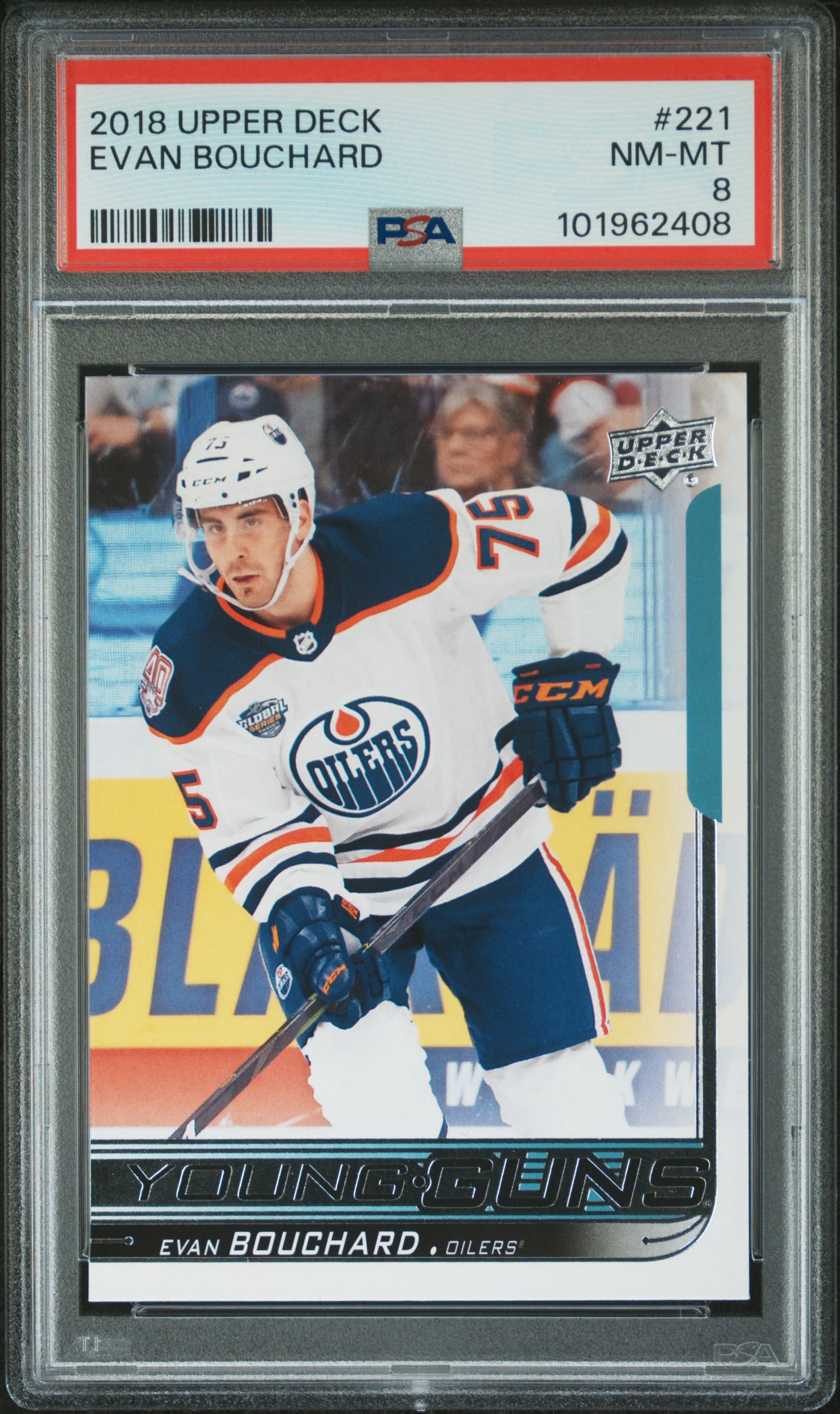 2018 Upper Deck Evan Bouchard #221 Nm-Mt 8 front