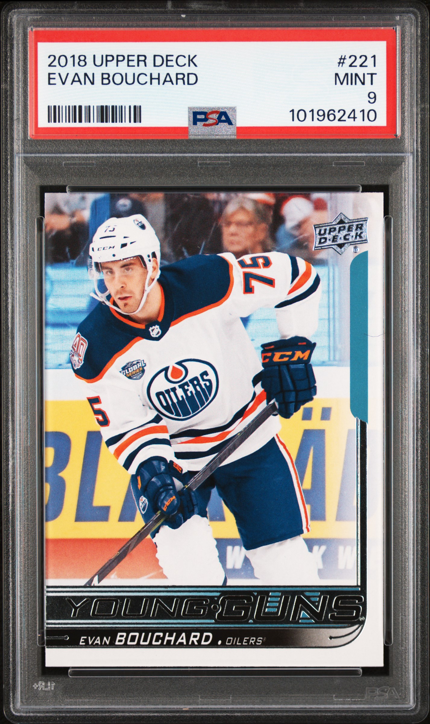 2018 Upper Deck Evan Bouchard #221 Mint 9 front