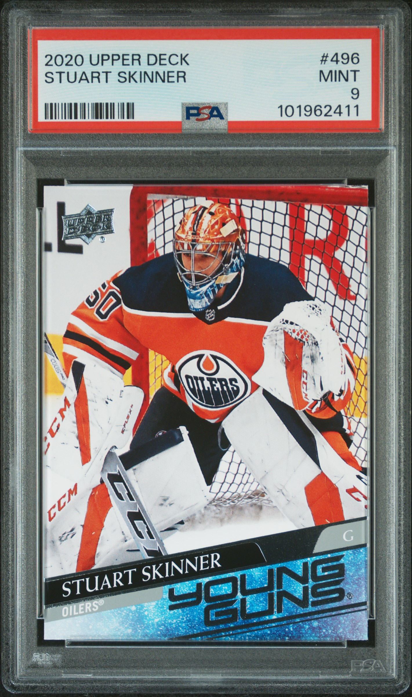 2020 Upper Deck Stuart Skinner #496 Mint 9 front