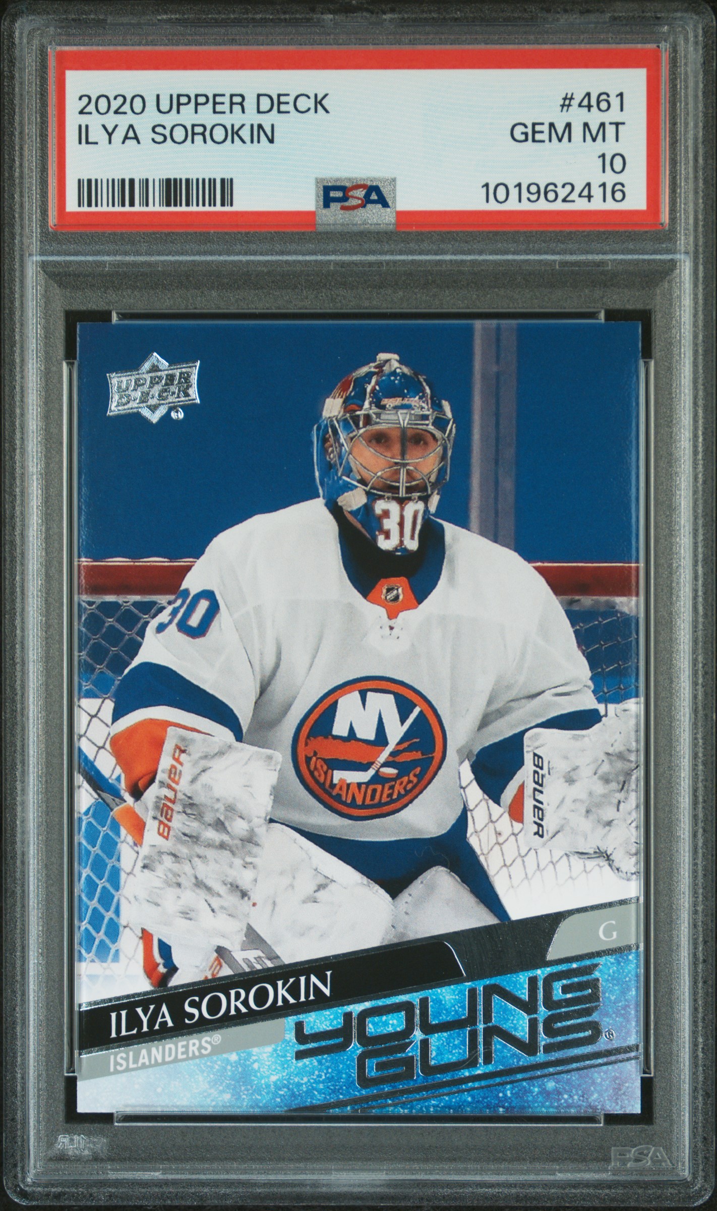 2020 Upper Deck Ilya Sorokin #461 Gem Mt 10 front