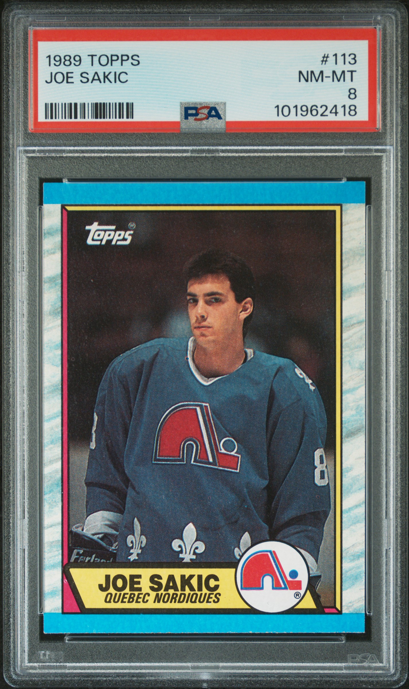 1989 Topps Joe Sakic #113 Nm-Mt 8 front
