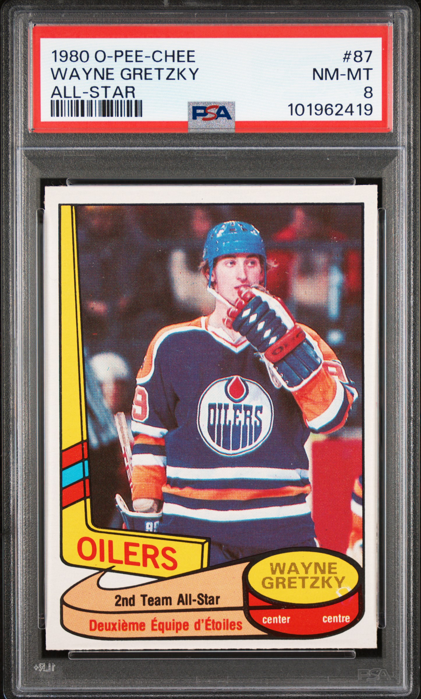 1980 O-Pee-Chee Wayne Gretzky #87 (All-Star) Nm-Mt 8 front