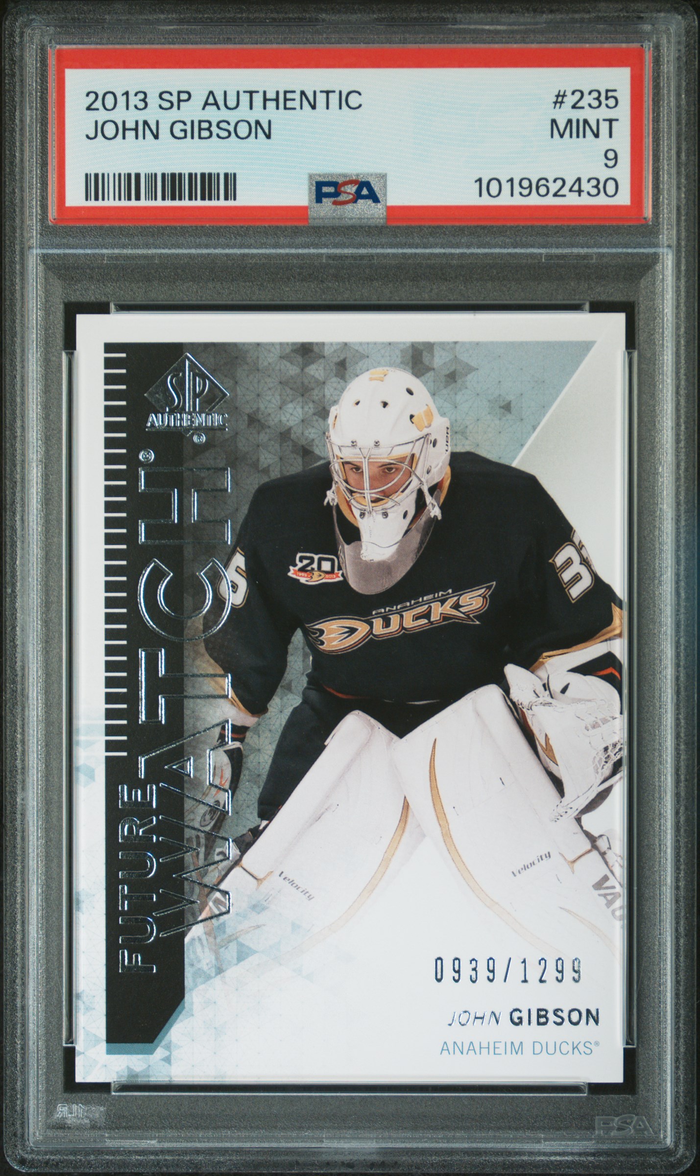 2013 Sp Authentic John Gibson #235 Mint 9 front
