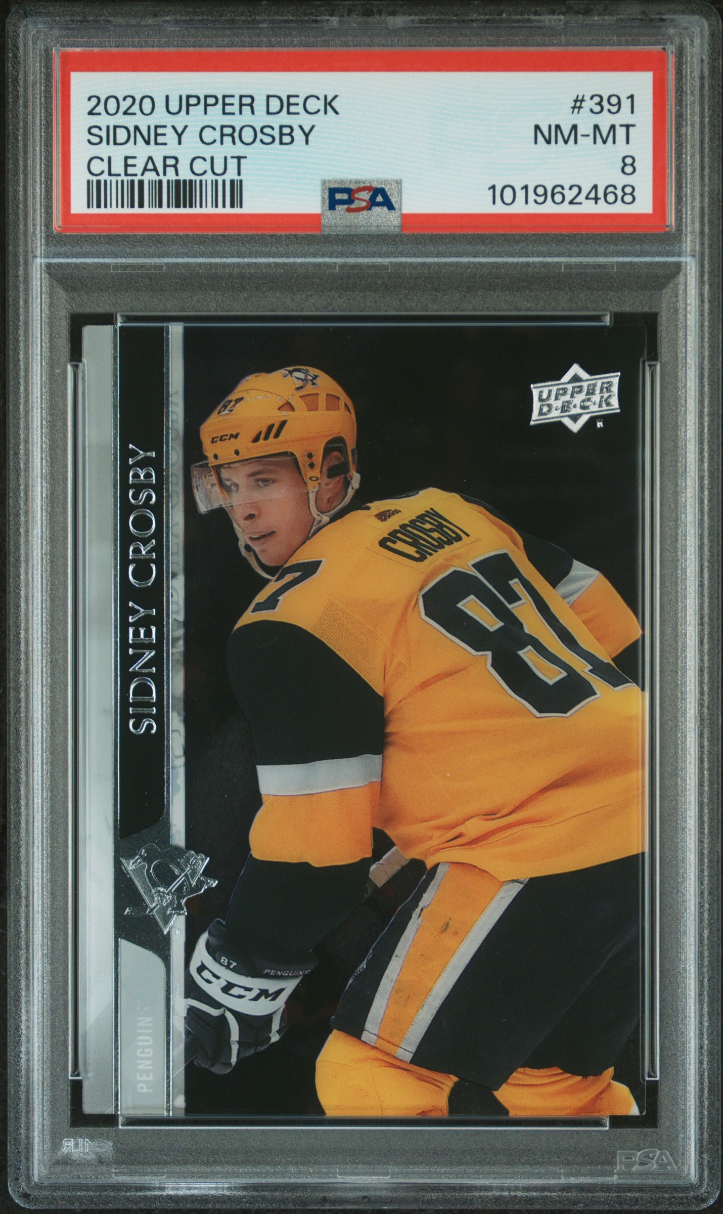 2020 Upper Deck Sidney Crosby #391 (Clear Cut) Nm-Mt 8 front
