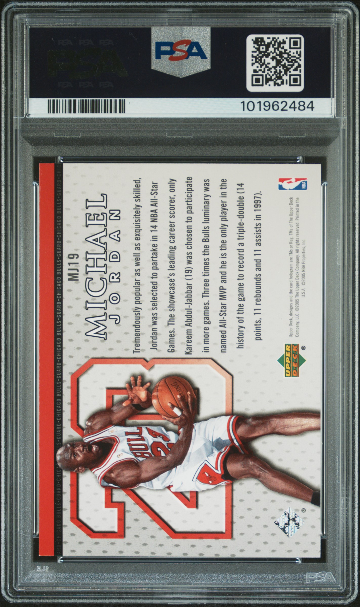 2005 Upper Deck Michael Jordan Michael Jordan #Mj19 Mint 9 back