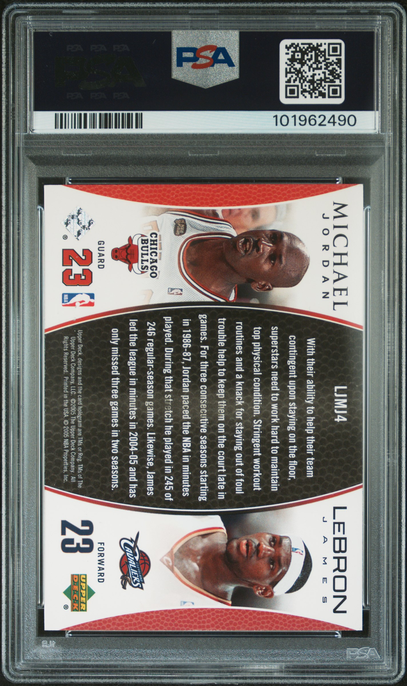 2005 Upper Deck Mj/Lj Bonus Pack M.jordan/L.james #Ljmj4 (Bonus Pack) Nm-Mt 8 back