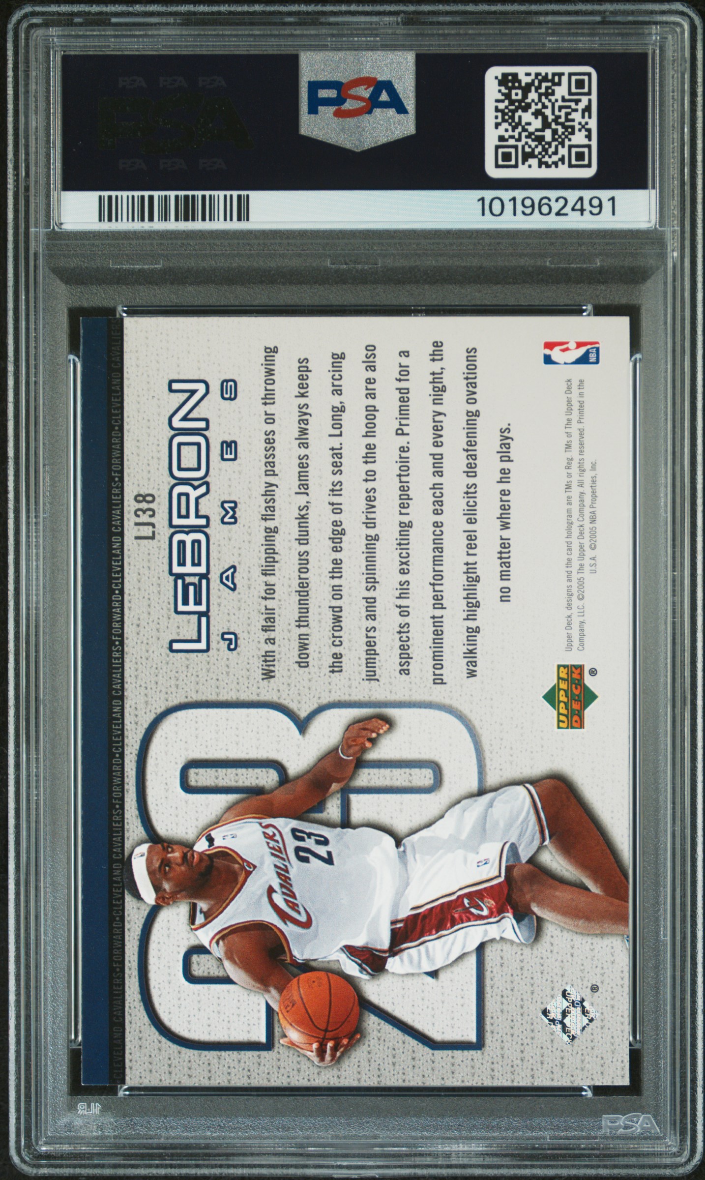 2005 Upper Deck Lebron James Lebron James #Lj38 Mint 9 back