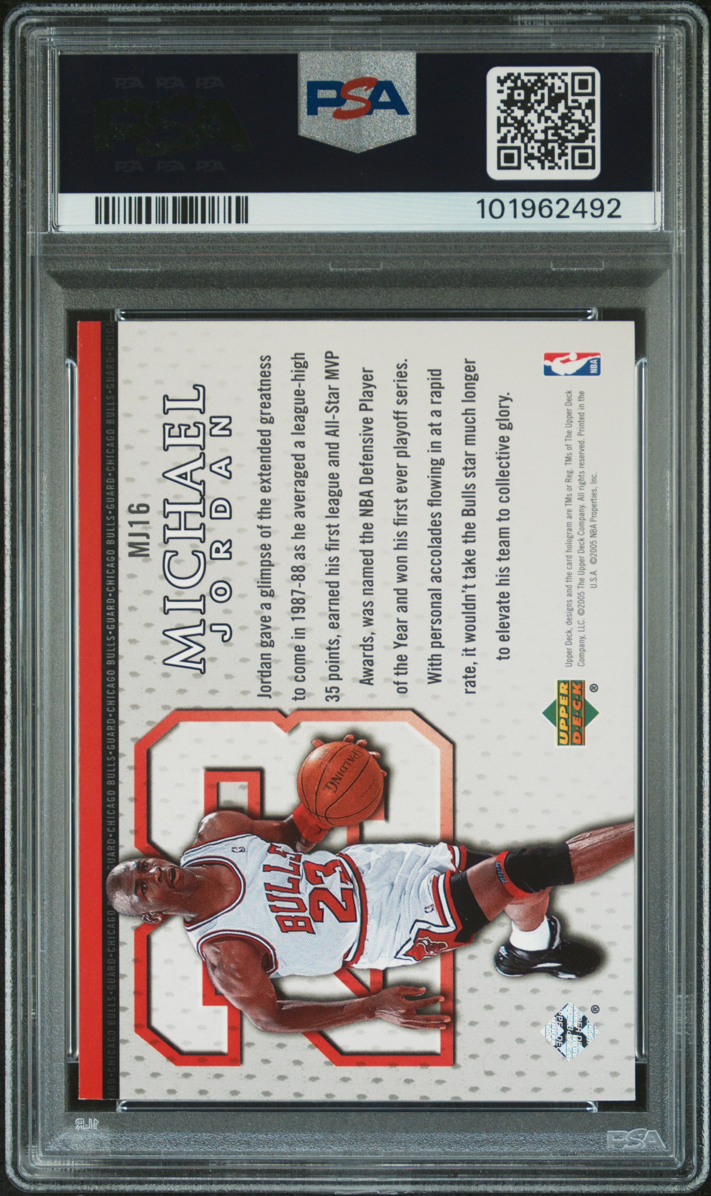 2005 Upper Deck Michael Jordan Michael Jordan #Mj16 Nm-Mt 8 back