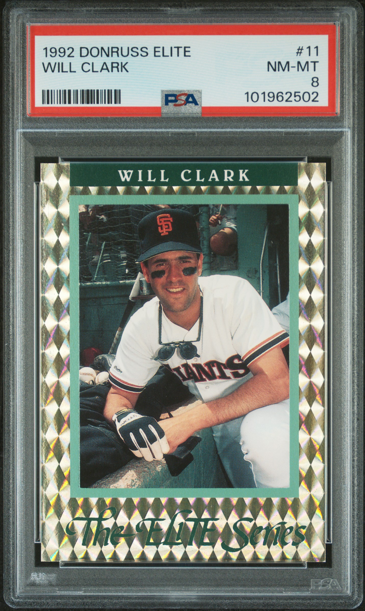 1992 Donruss Elite Will Clark #11 Nm-Mt 8 front