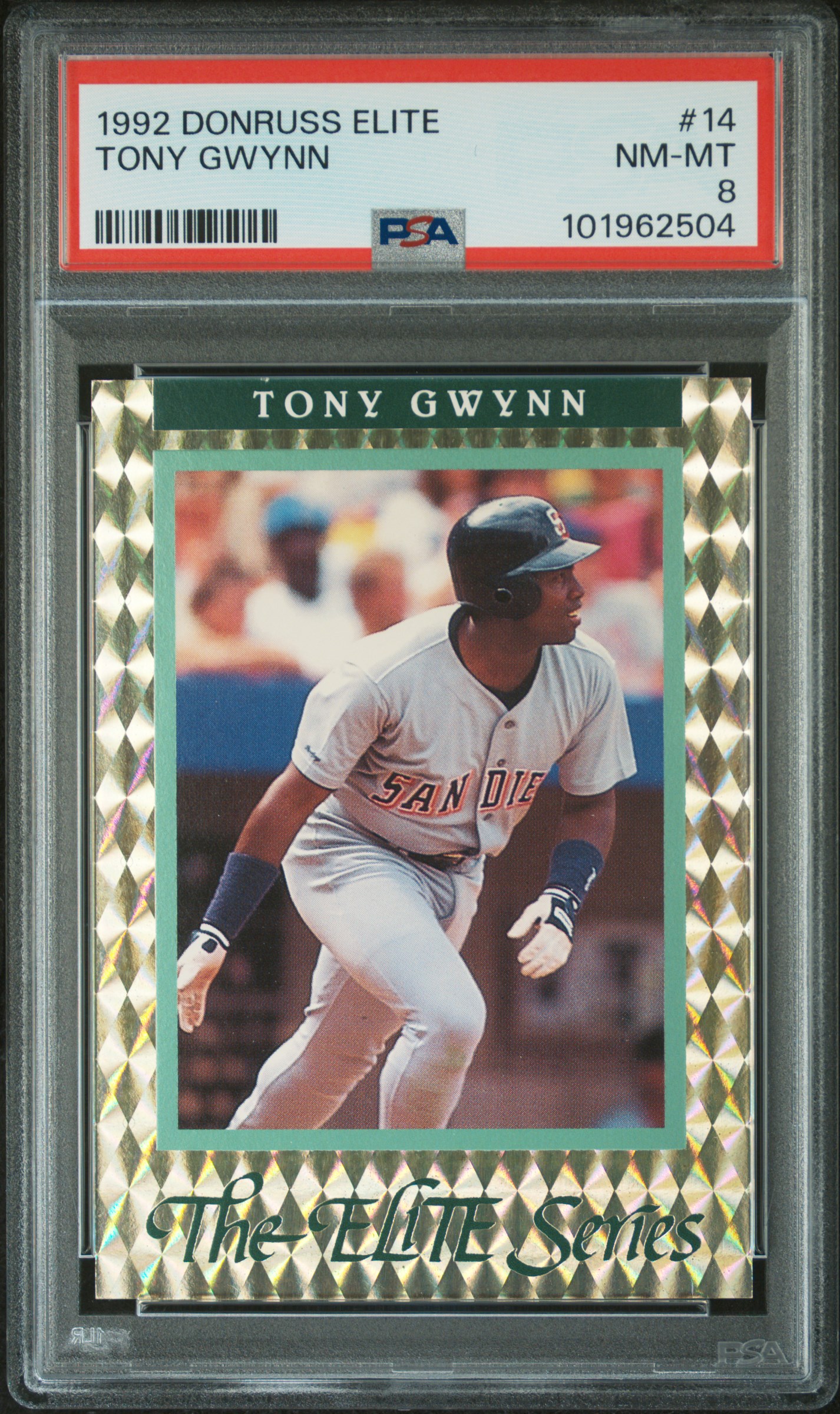 1992 Donruss Elite Tony Gwynn #14 Nm-Mt 8 front