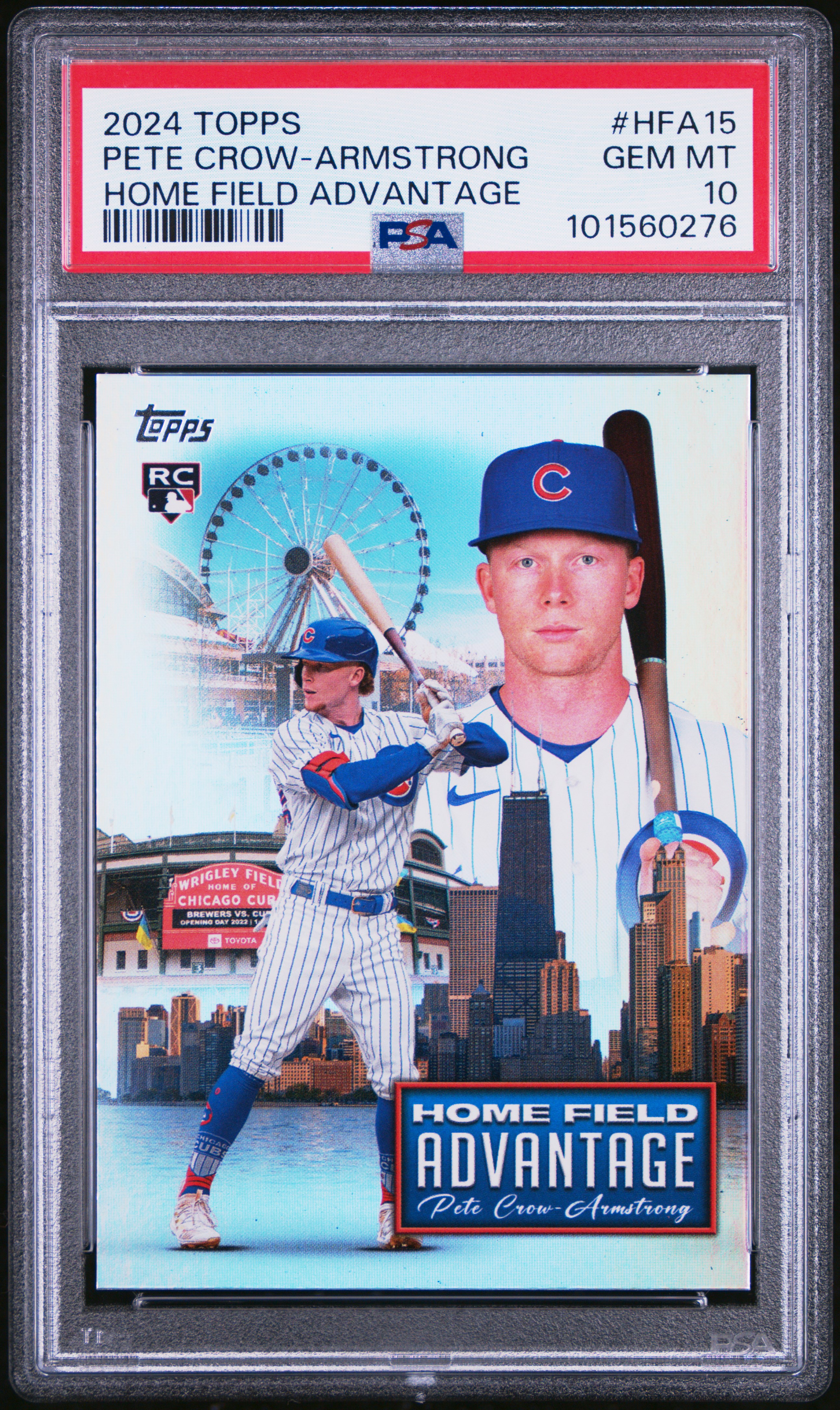 2024 Topps Home Field Advantage Pete Crow-Armstrong #Hfa15 Gem Mt 10 front