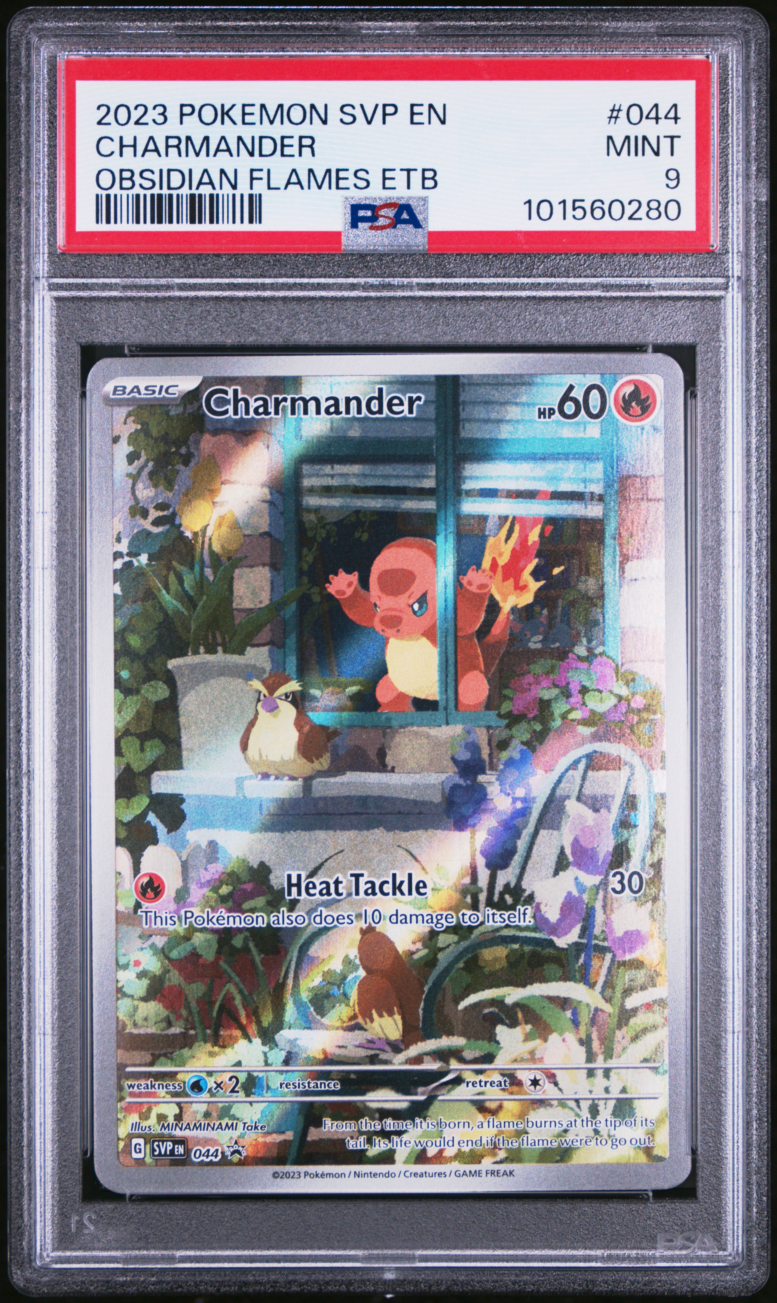 2023 Pokemon Svp En-Sv Black Star Promo Charmander #044 (Obsidian Flames Etb) Mint 9 front