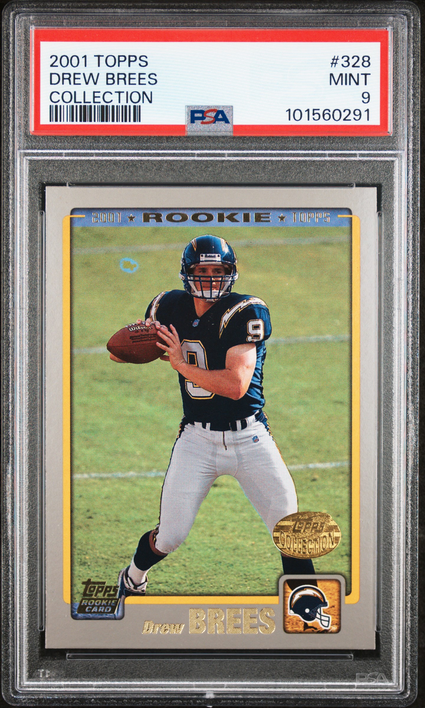 2001 Topps Drew Brees #328 (Collection) Mint 9 front