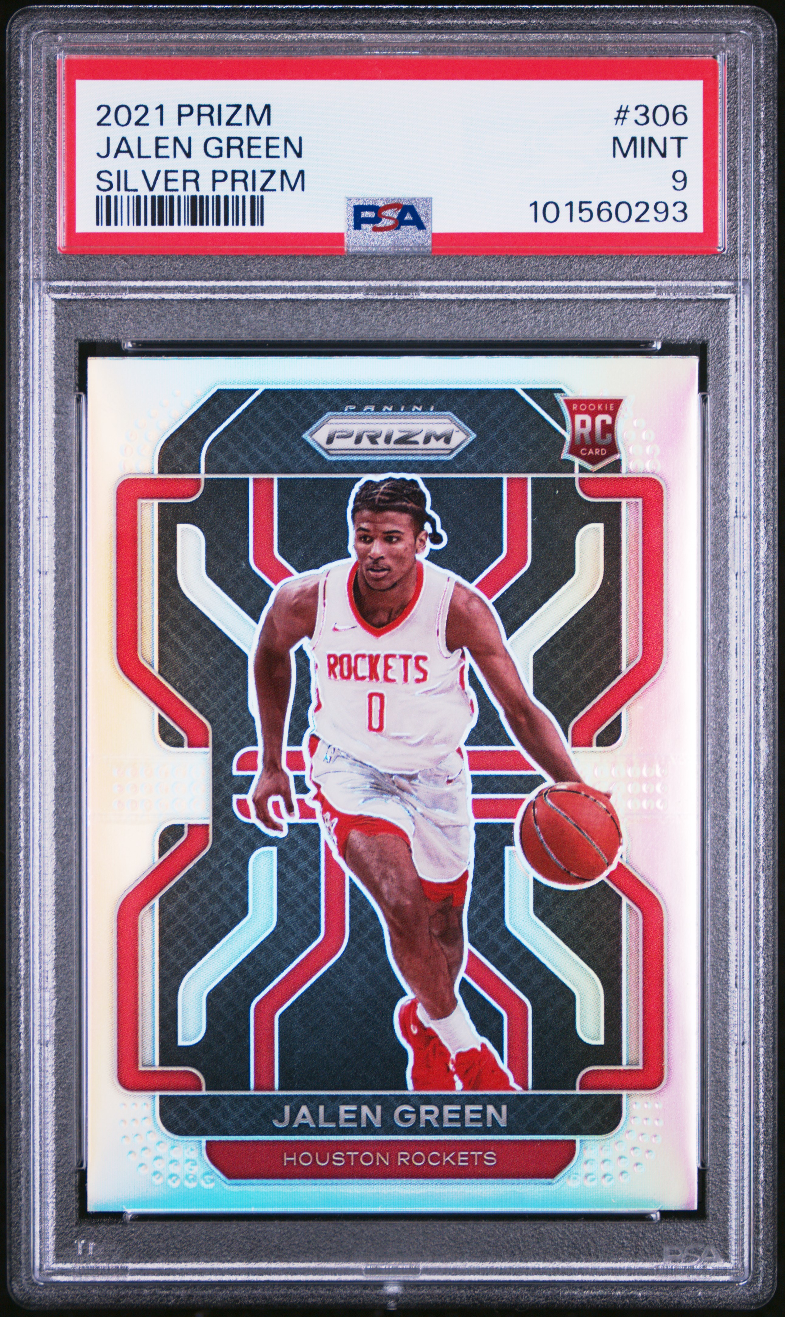 2021 Panini Prizm Jalen Green #306 (Silver Prizm) Mint 9 front