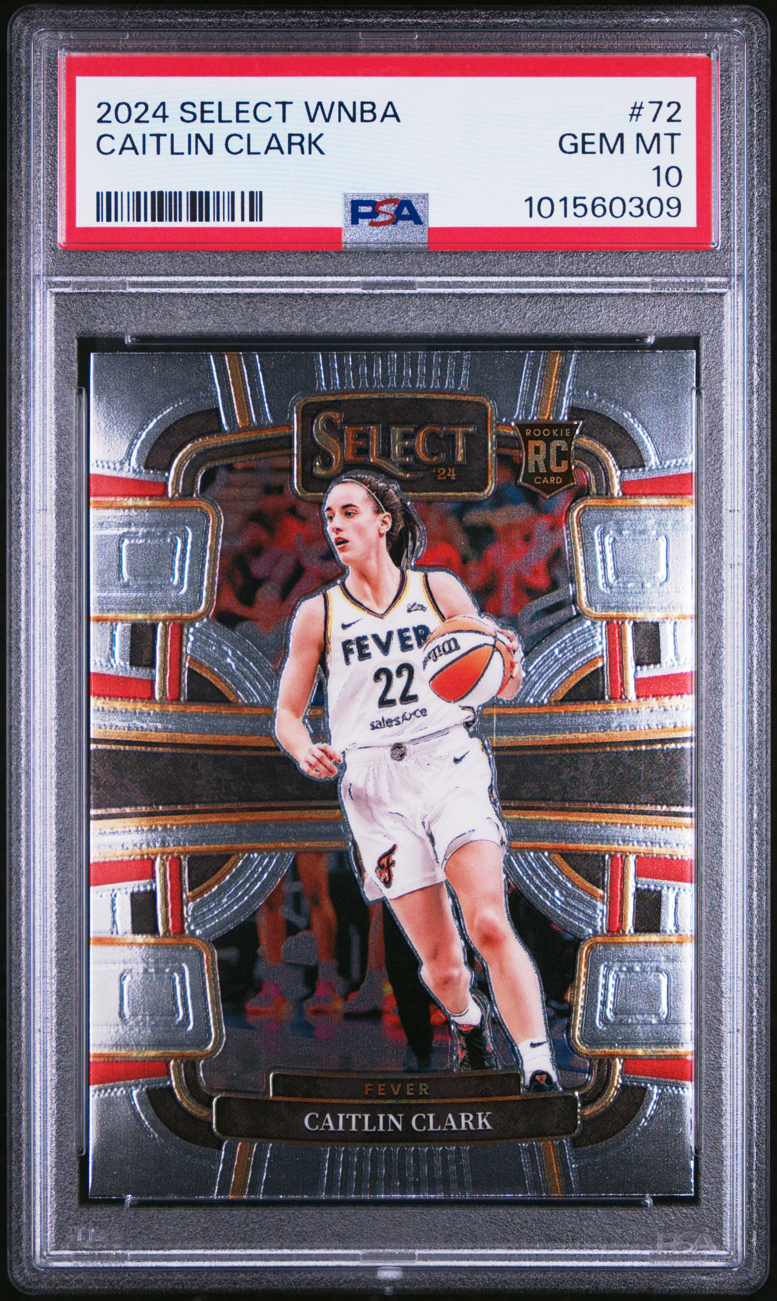 2024 Panini Select Wnba Caitlin Clark #72 Gem Mt 10 front