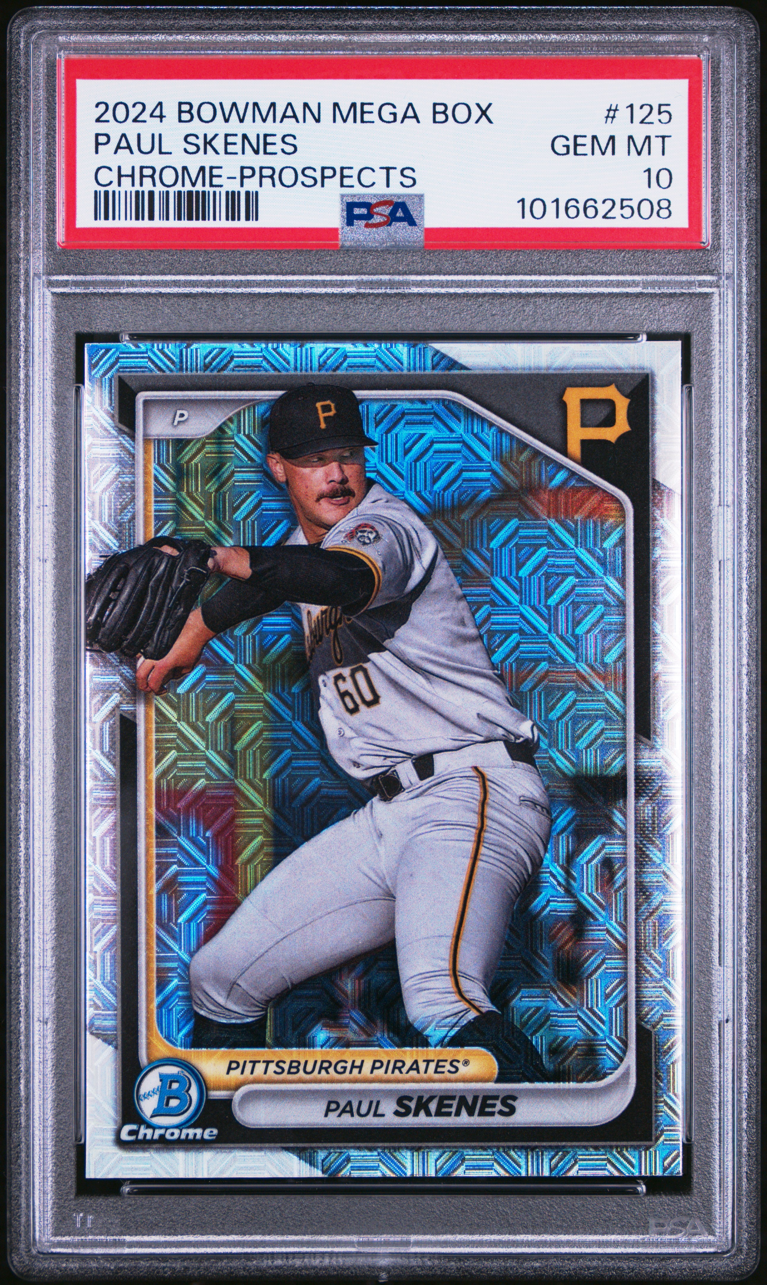 2024 Bowman Mega Box Chrome Prospects Paul Skenes #125 Gem Mt 10 front
