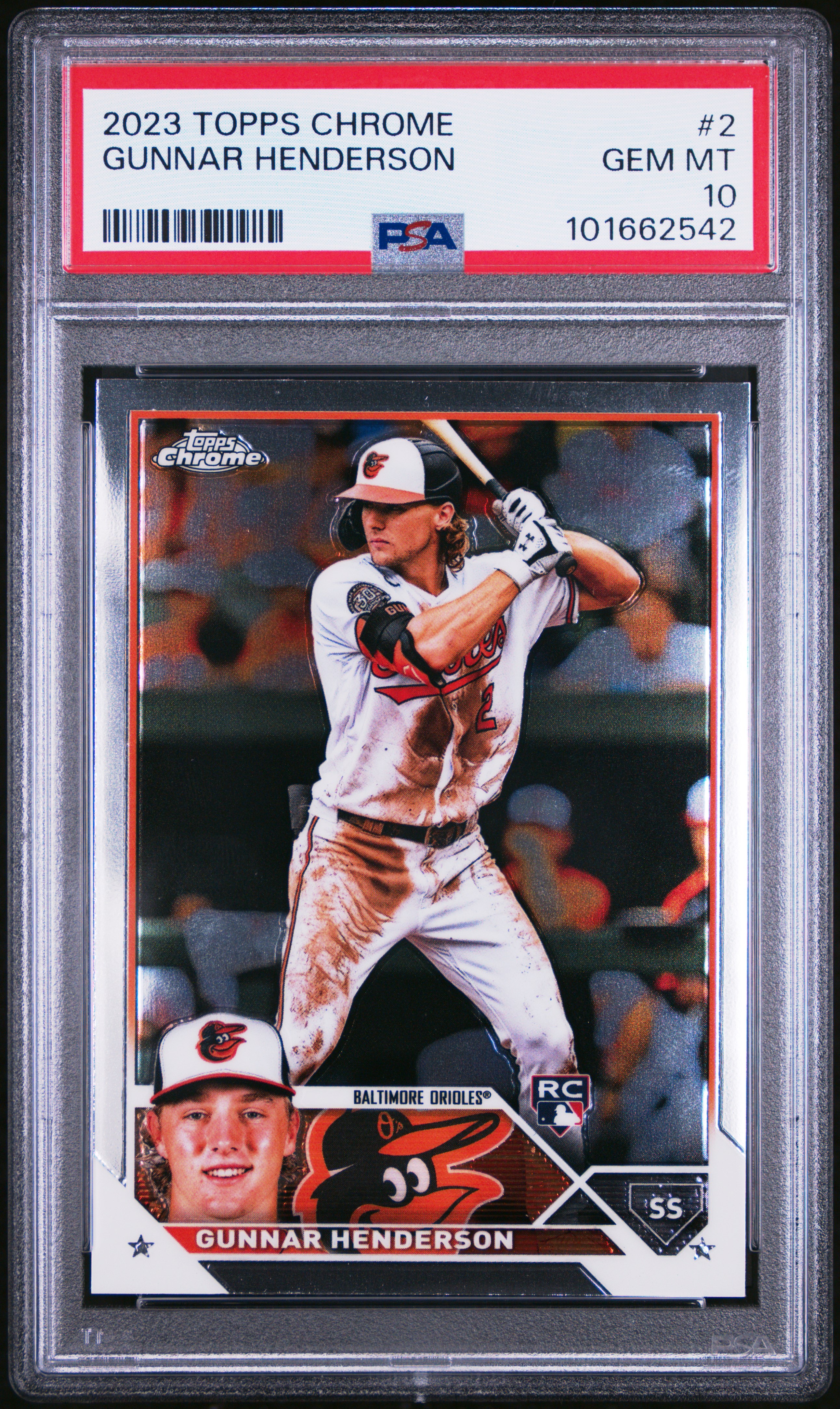 2023 Topps Chrome Gunnar Henderson #2 Gem Mt 10 front