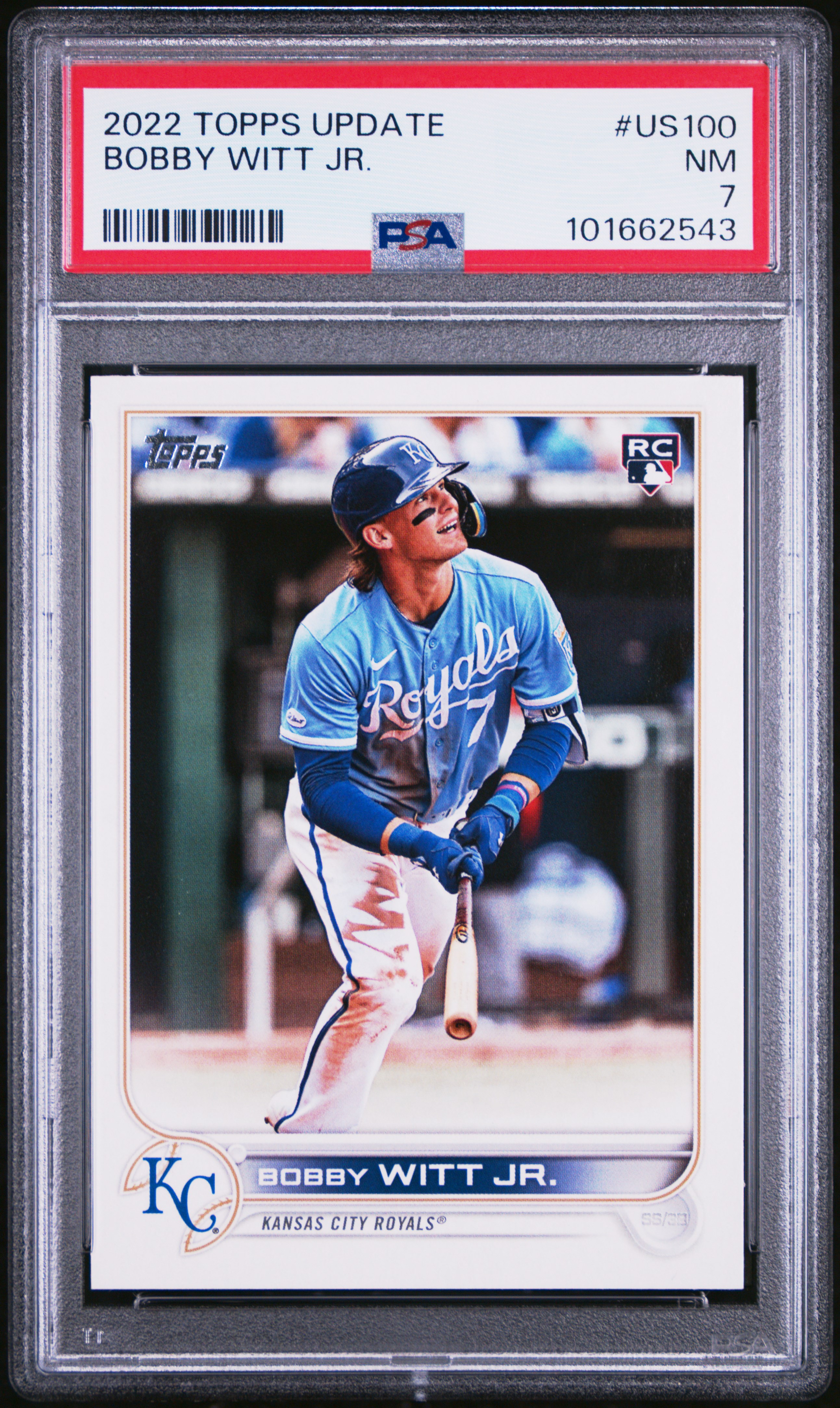 2022 Topps Update Bobby Witt Jr. #Us100 Nm 7 front