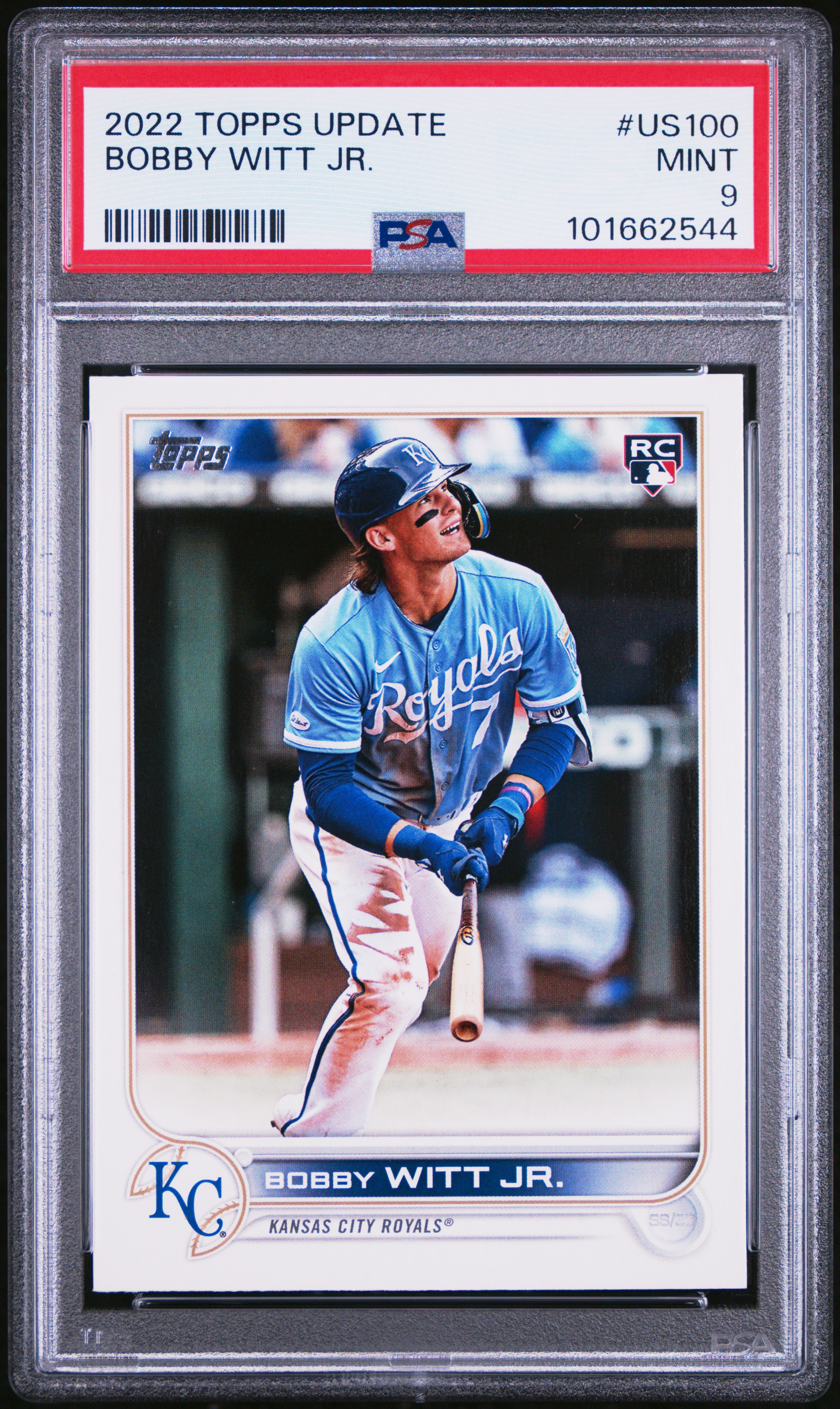 2022 Topps Update Bobby Witt Jr. #Us100 Mint 9 front