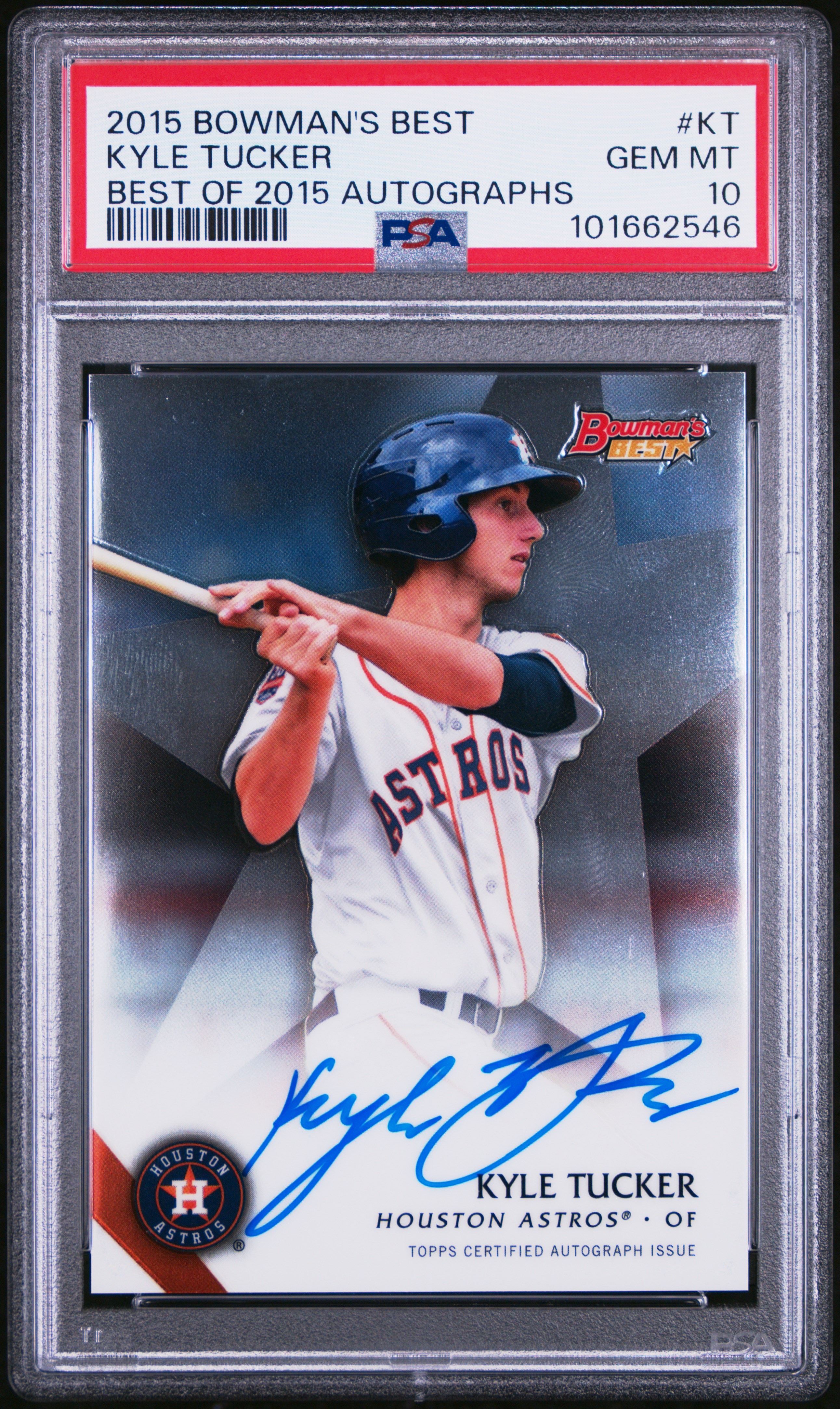 2015 Bowman's Best Best Of 2015 Autographs Kyle Tucker #Kt (Best Of 2015 Autographs) Gem Mt 10 front