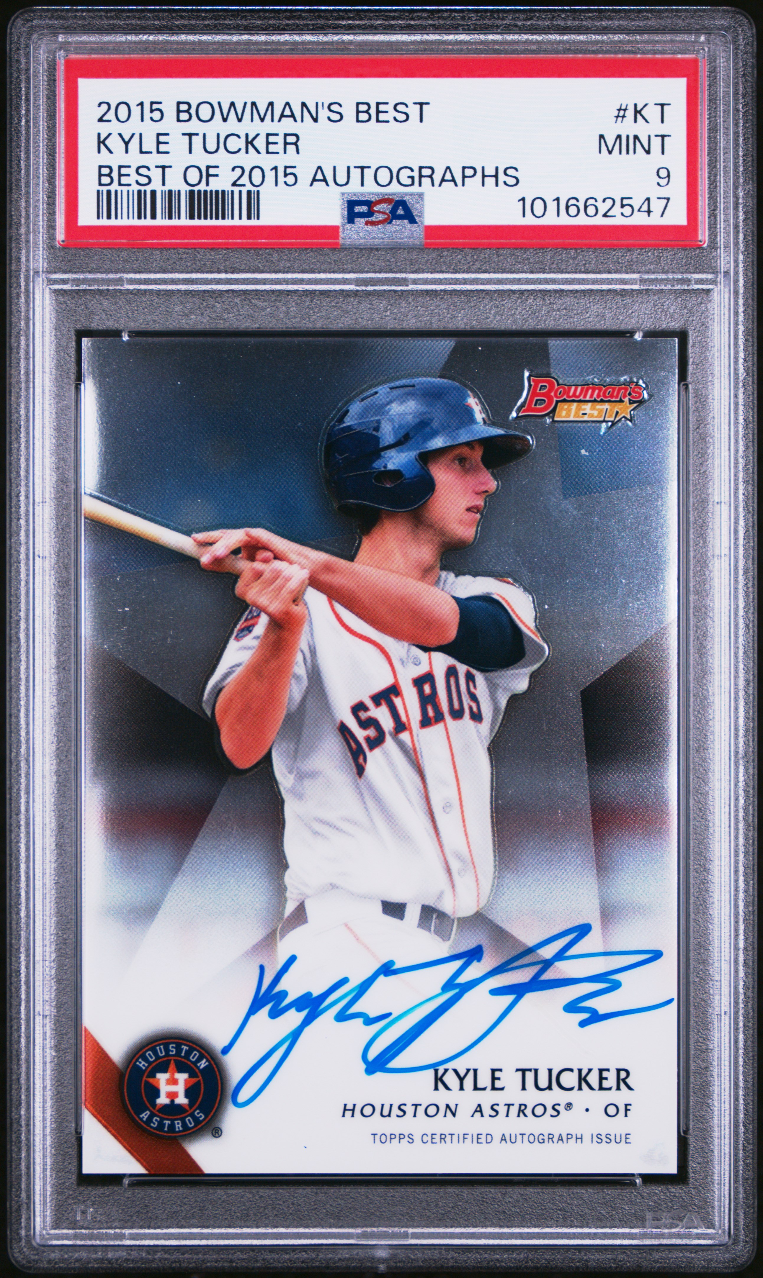 2015 Bowman's Best Best Of 2015 Autographs Kyle Tucker #Kt (Best Of 2015 Autographs) Mint 9 front