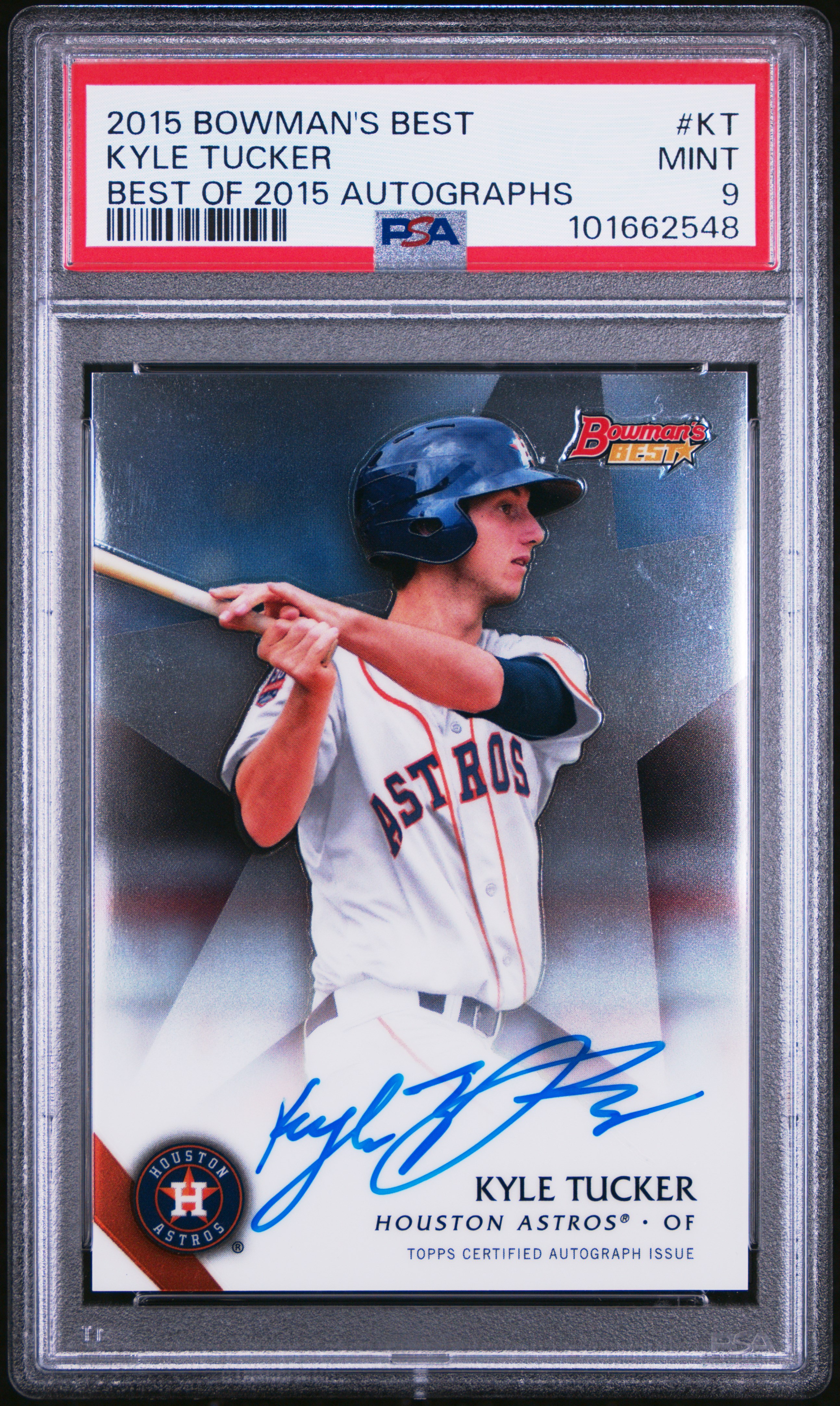 2015 Bowman's Best Best Of 2015 Autographs Kyle Tucker #Kt (Best Of 2015 Autographs) Mint 9 front