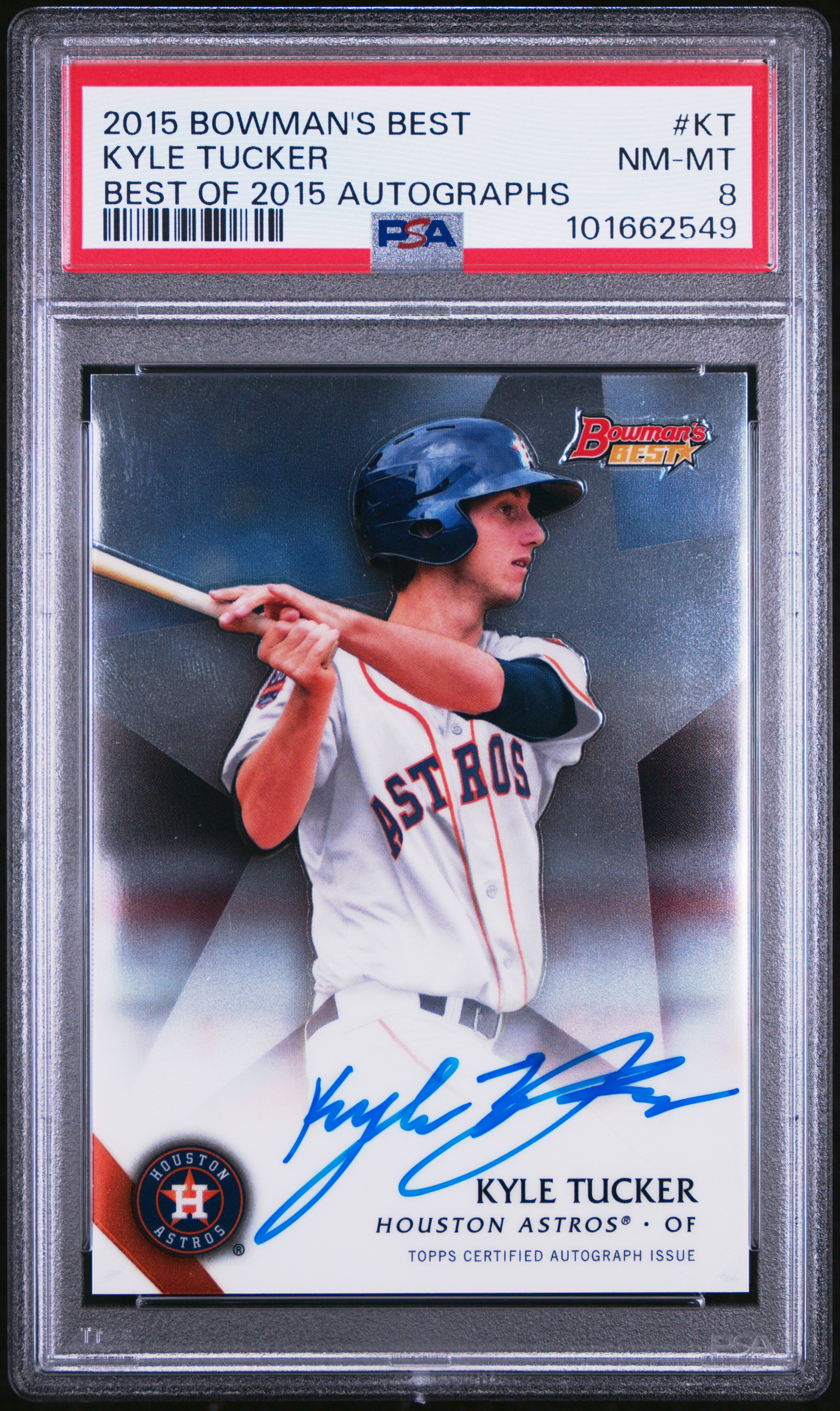 2015 Bowman's Best Best Of 2015 Autographs Kyle Tucker #Kt (Best Of 2015 Autographs) Nm-Mt 8 front