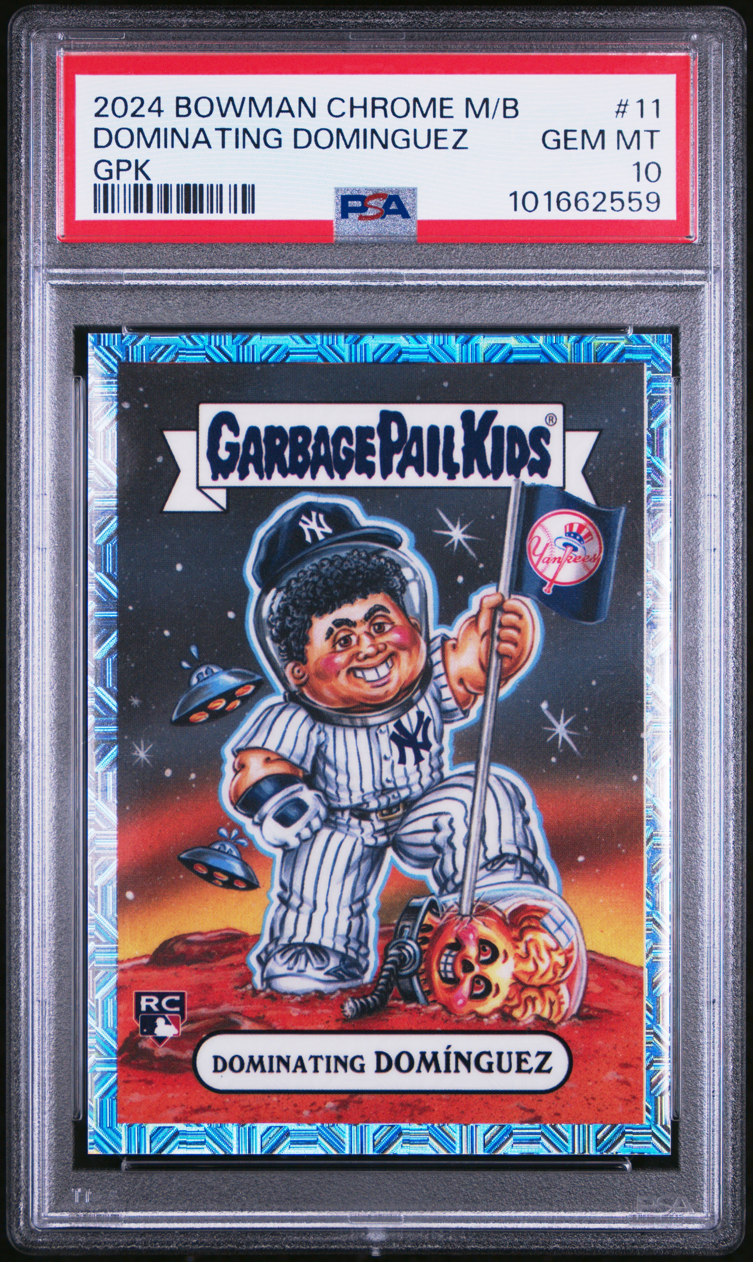 2024 Bowman Chrome Mega Box Bowman Gpk Dominating Dominguez #11 Gem Mt 10 front