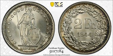 1944 B 2 Fr MS66