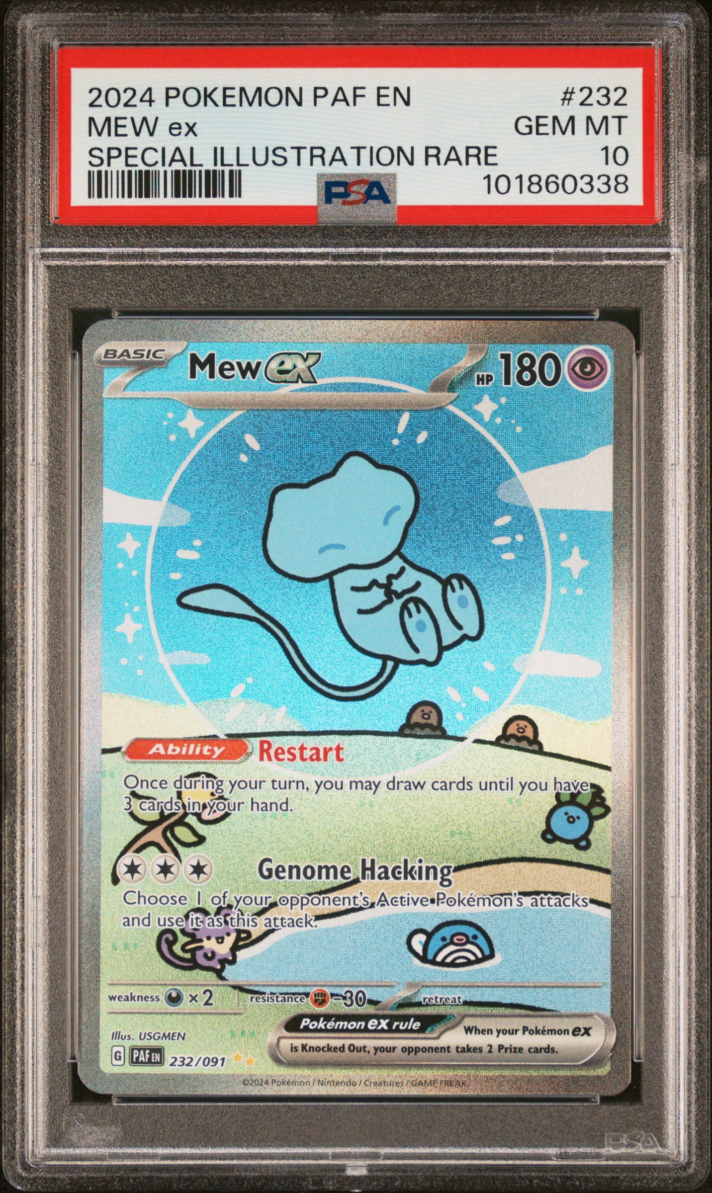 2024 Pokemon Paf En-Paldean Fates Mew Ex #232 (Special Illustration Rare) Gem Mt 10 front