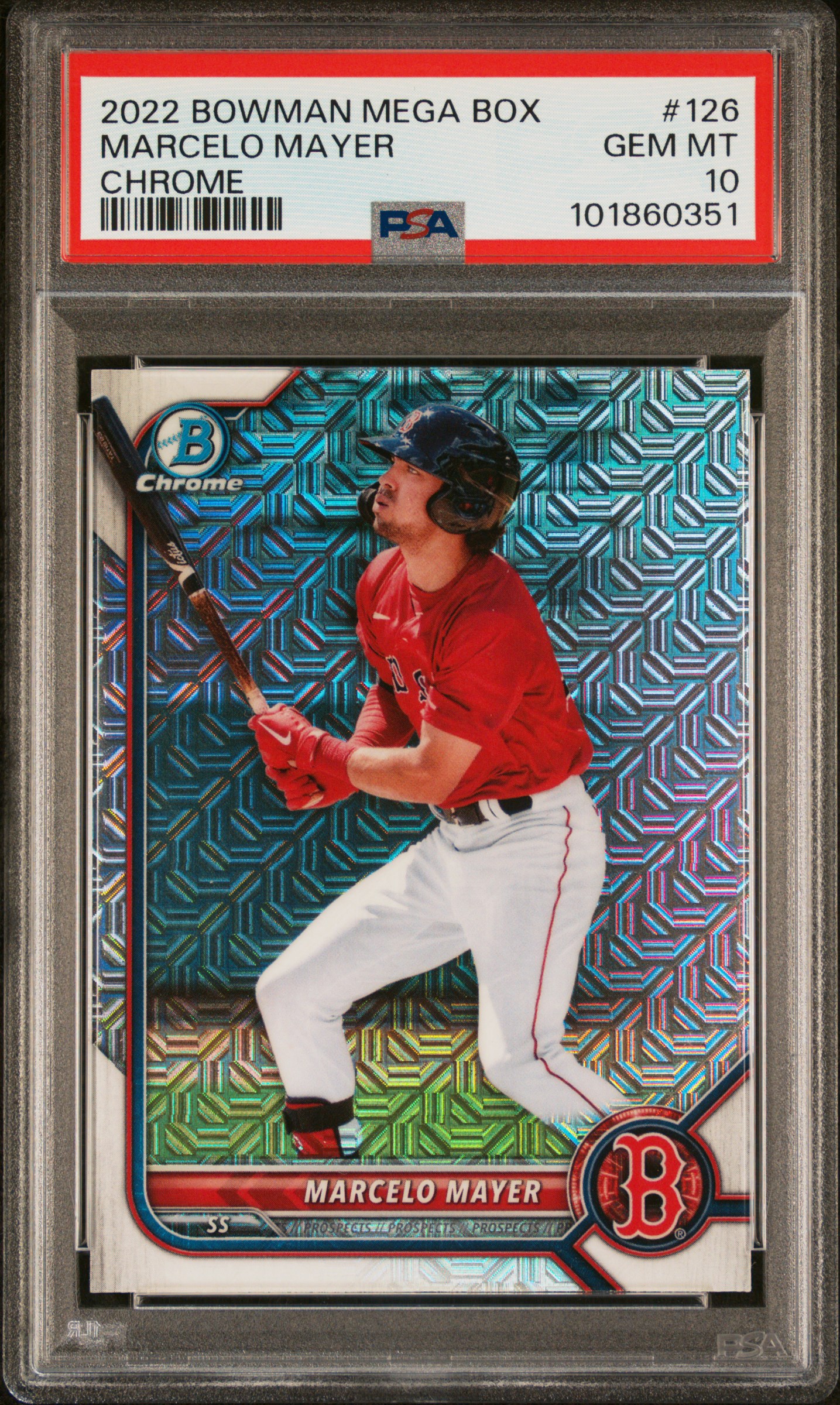 2022 Bowman Mega Box Chrome Marcelo Mayer #126 (Chrome) Gem Mt 10 front
