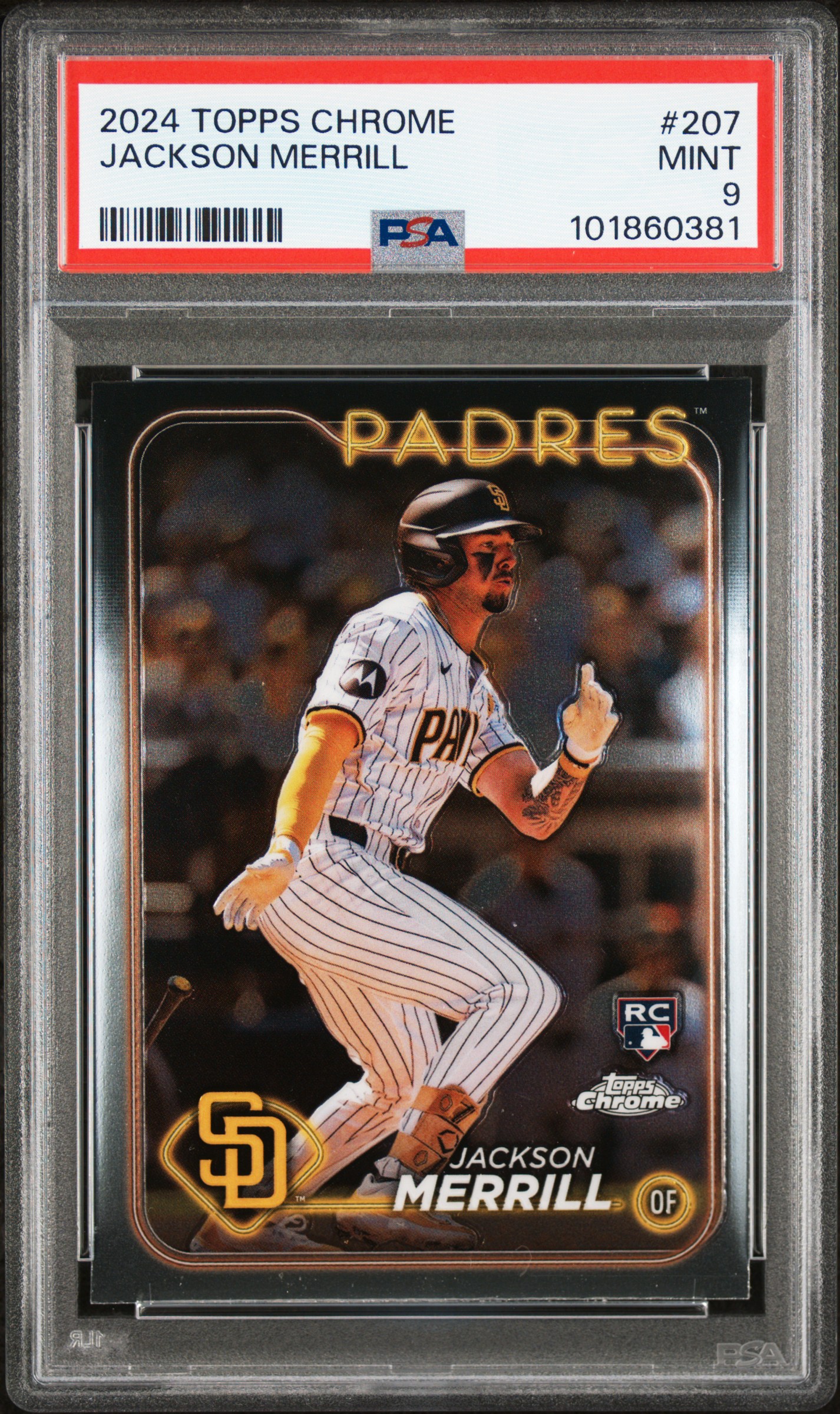 2024 Topps Chrome Jackson Merrill #207 Mint 9 front