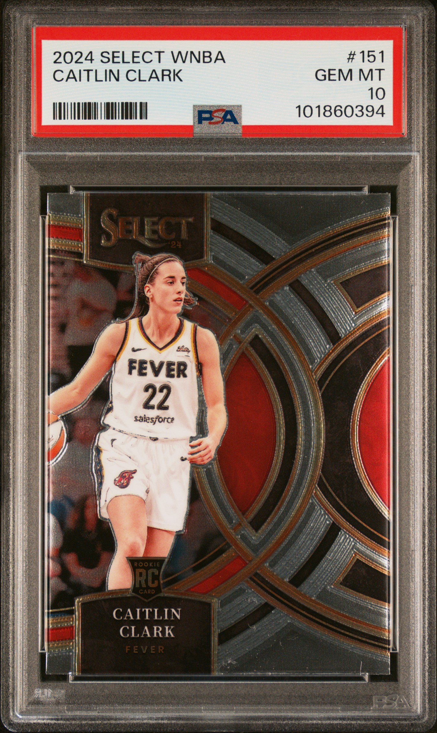 2024 Panini Select Wnba Caitlin Clark #151 Gem Mt 10 front