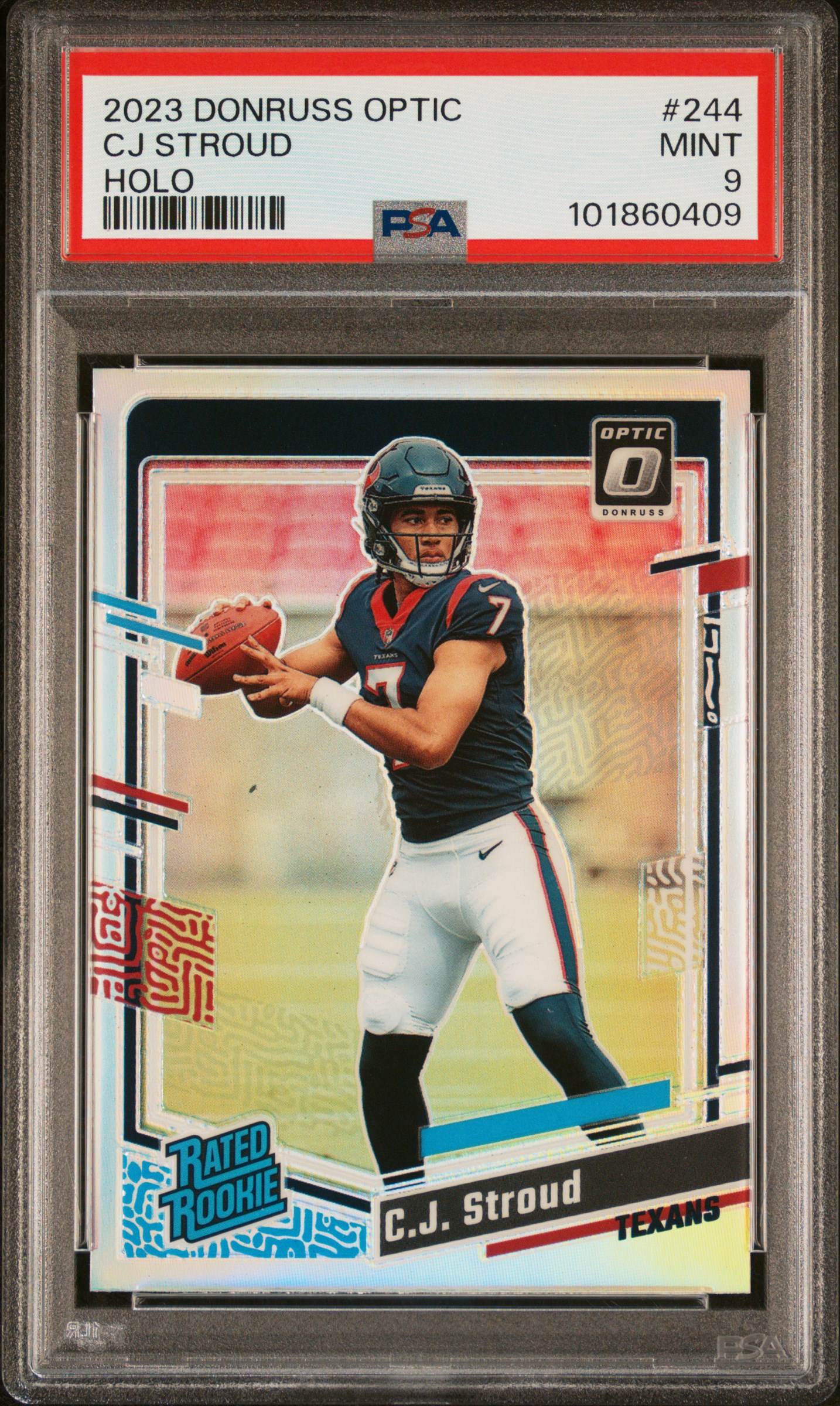 2023 Panini Donruss Optic Cj Stroud #244 (Holo) Mint 9 front