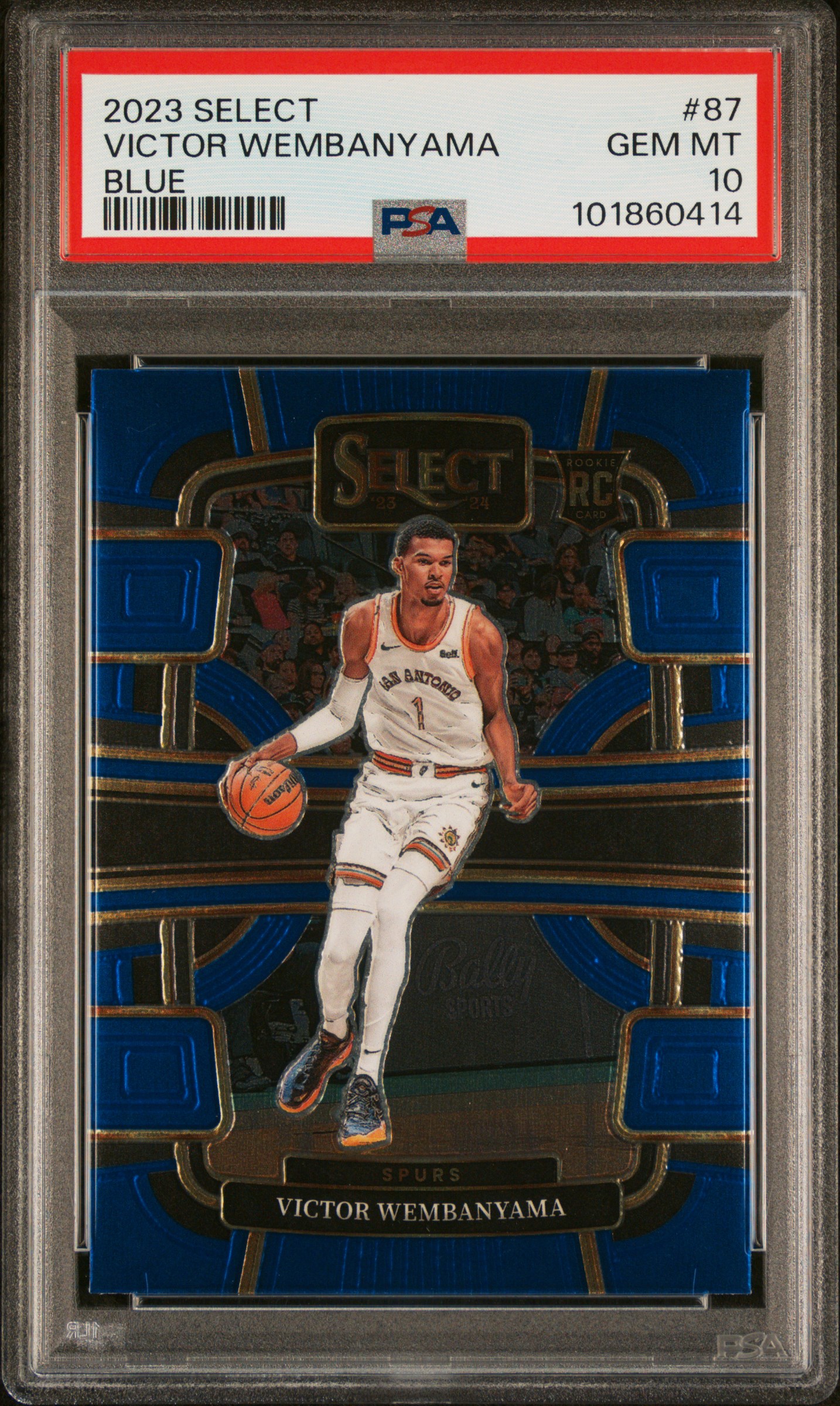2023 Panini Select Victor Wembanyama #87 (Blue) Gem Mt 10 front