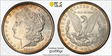 1878 7TF $1 Reverse of 1879 MS63