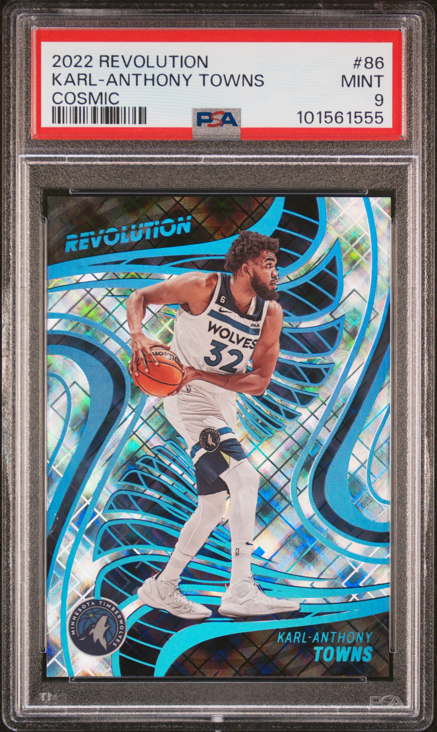 2022 Panini Revolution Karl-Anthony Towns #86 (Cosmic) Mint 9 front