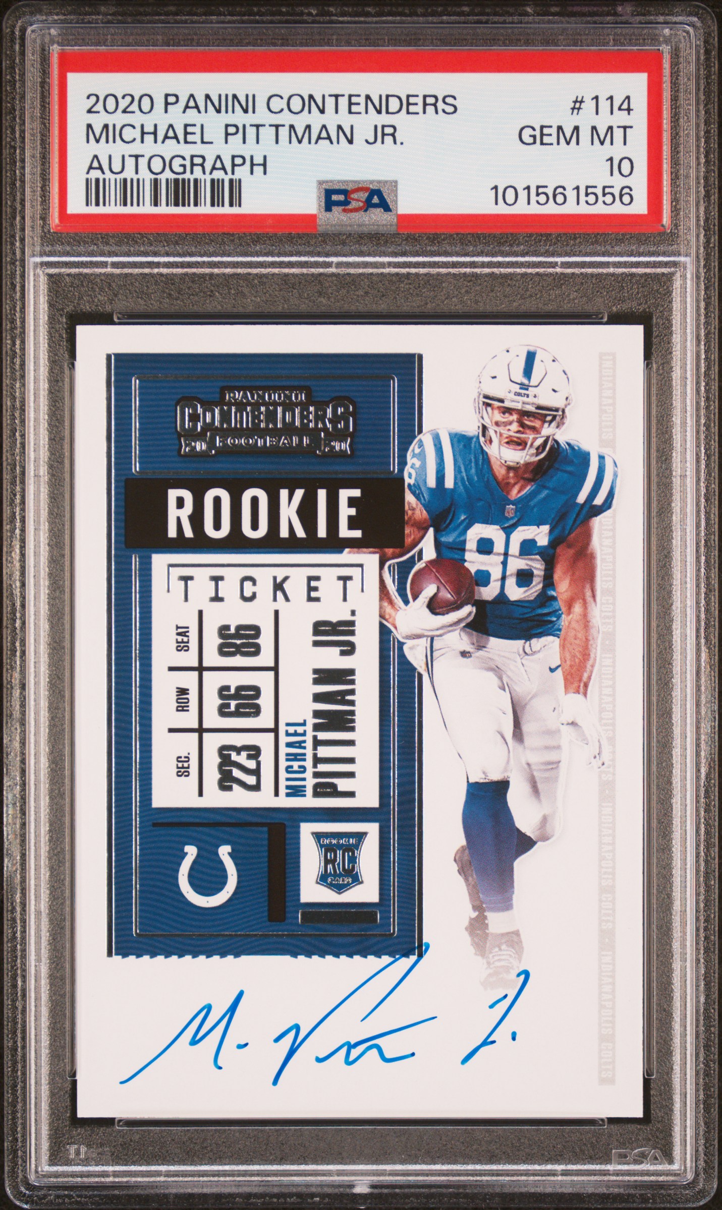 2020 Panini Contenders Michael Pittman Jr. #114 (Autograph) Gem Mt 10 front