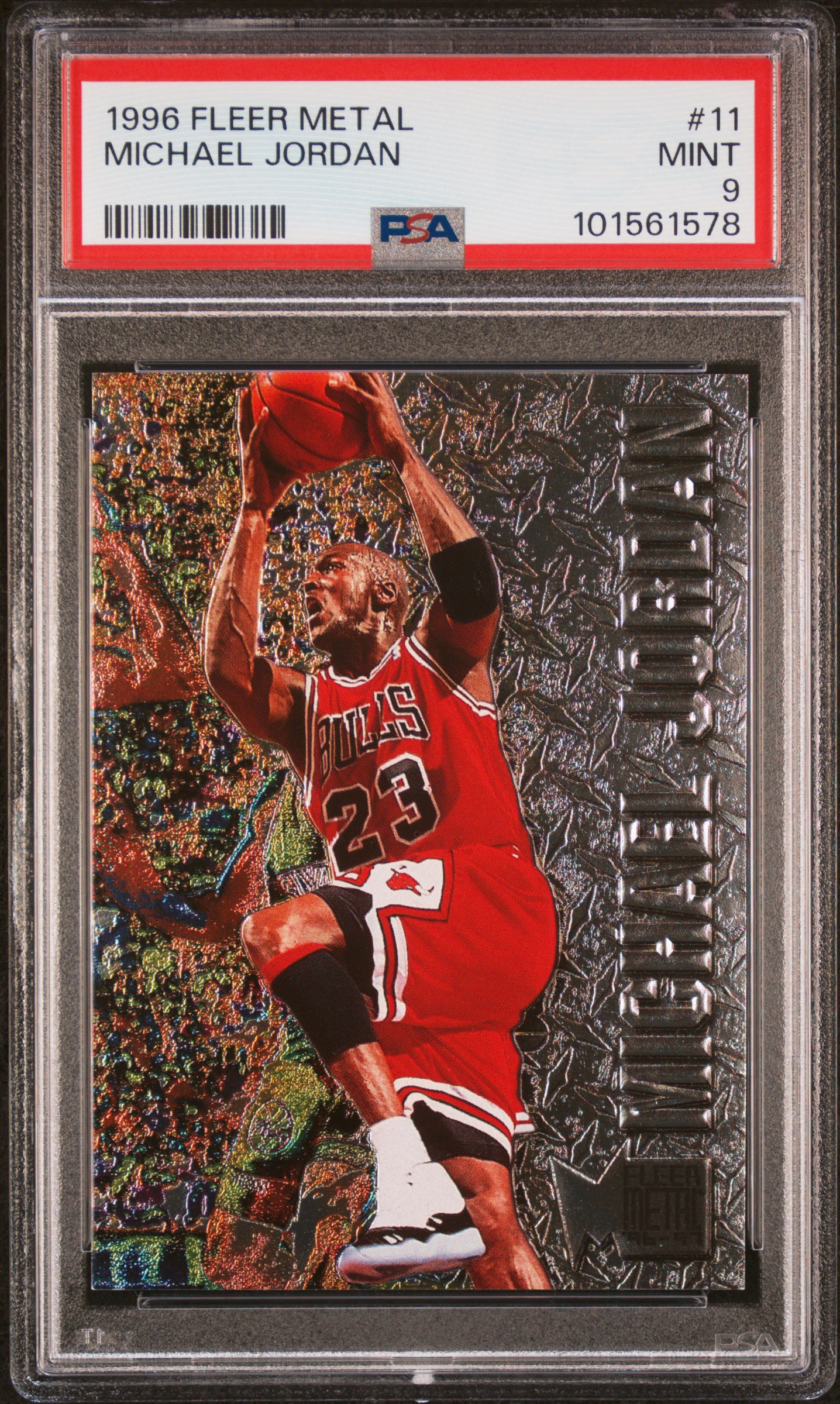 1996 Metal Michael Jordan #11 Mint 9 front