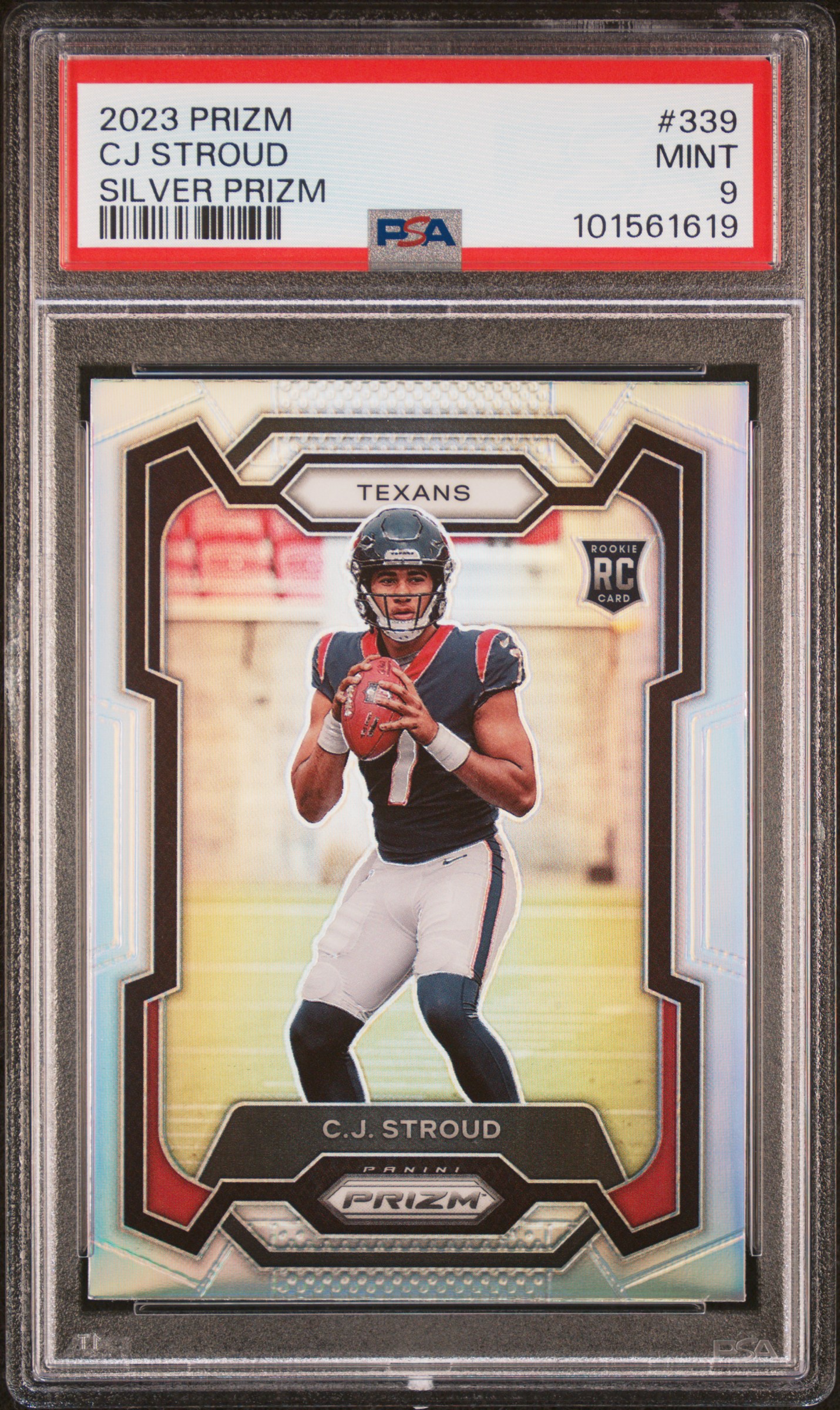 2023 Panini Prizm Cj Stroud #339 (Silver Prizm) Mint 9 front